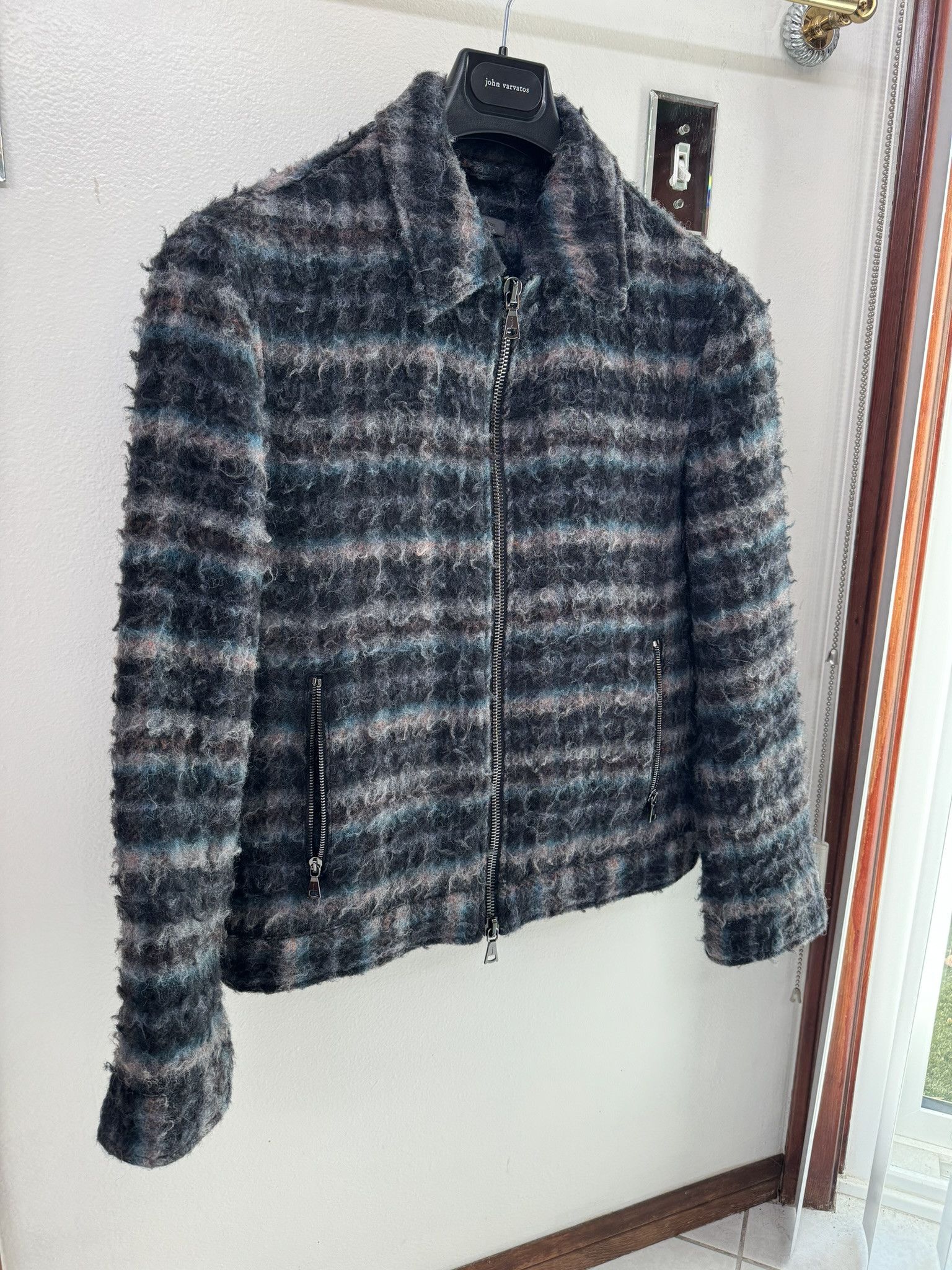 John Varvatos JOHN VARVATOS 'Baxter' Wool Plaid Trucker Jacket MSRP$$1298 Size US M / EU 48-50 / 2 - 1 Thumbnail