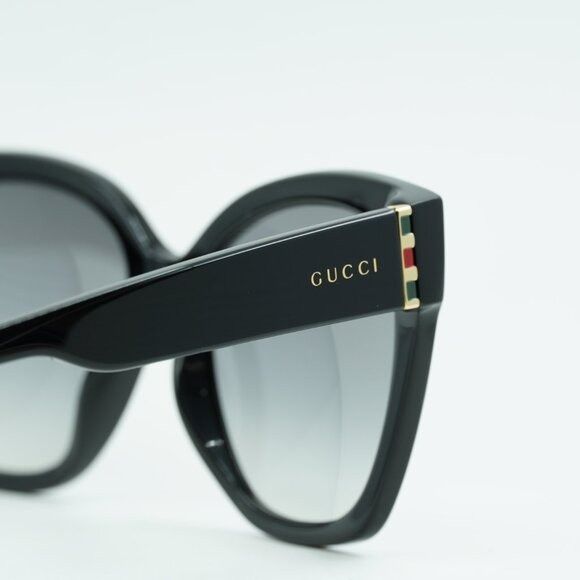 Gucci Gucci GG0459S 001 Sunglasses Black Cat Eye Frame, Grey Size ONE SIZE - 8 Thumbnail
