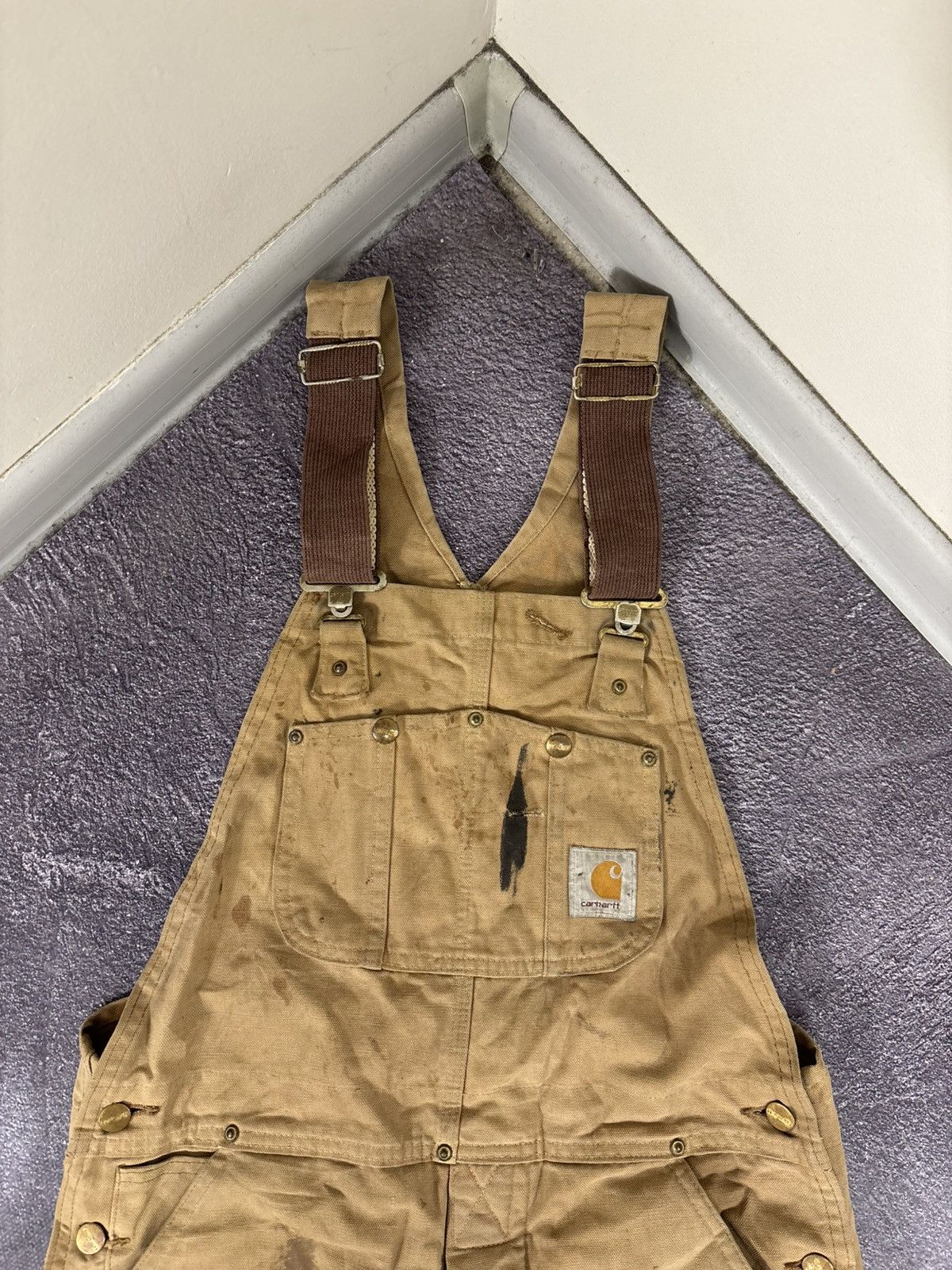 Carhartt Vintage Carhartt 1990s Duck Canvas Double Knee Bib Overalls Size US 34 / EU 50 - 12 Thumbnail