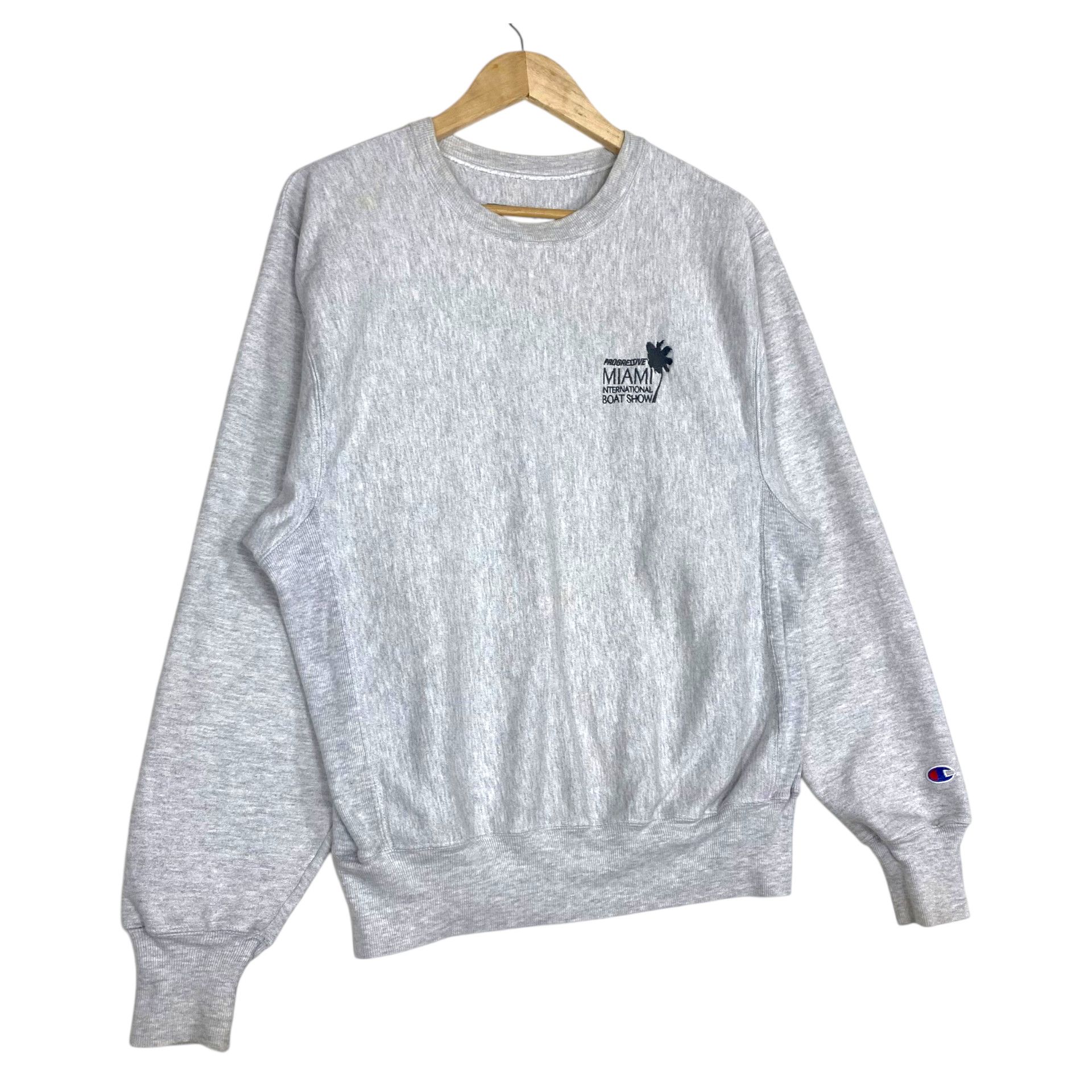 Champion 💥90s REVERSE WAEVE LIGHT GREY PULLOVER SWEATSHIRT Size US M / EU 48-50 / 2 - 2 Thumbnail
