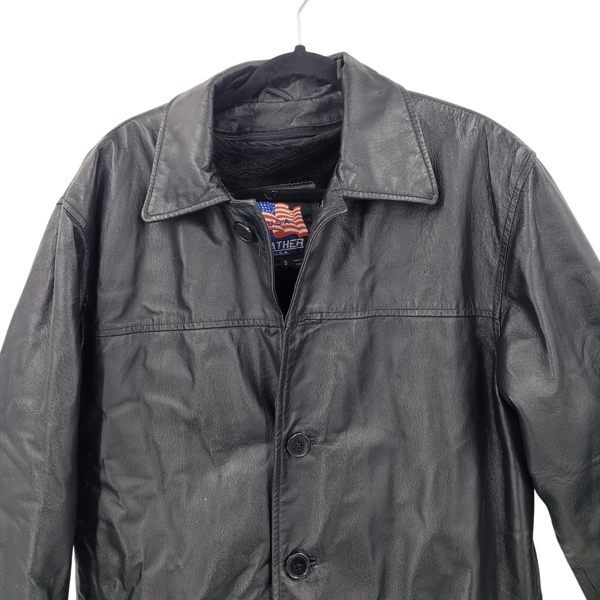 Vintage Genuine Leather Black Jacket Sz S Zip Out Faux Fur Lining Wi Size US S / EU 44-46 / 1 - 13 Thumbnail