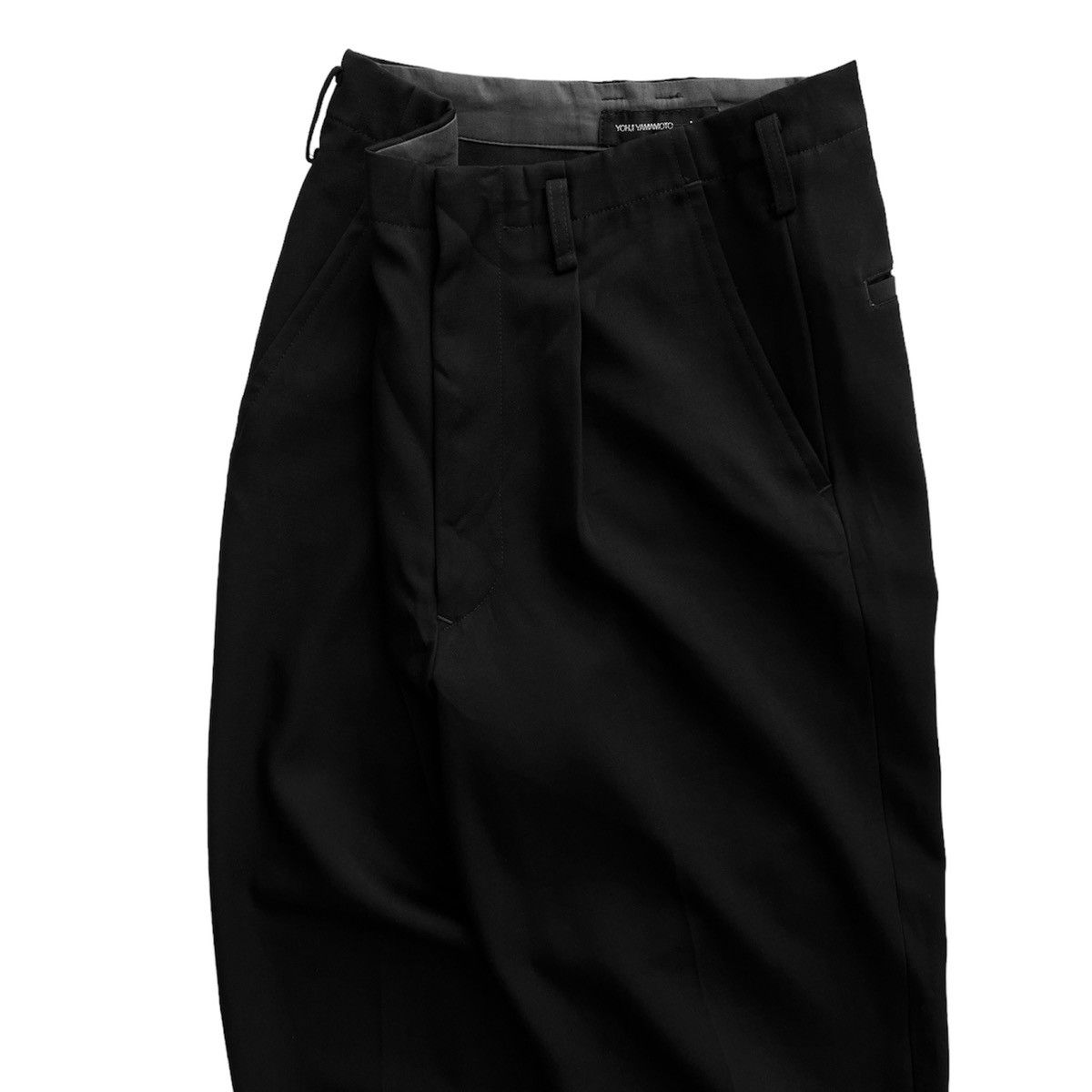 Y's × Yohji Yamamoto YOHJI YAMAMOTO +NOIR BLACK PANTS Size 24" / US 00 / IT 34 - 5 Thumbnail