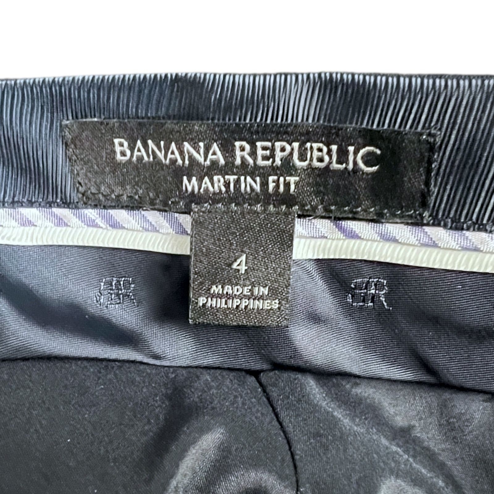 Banana Republic Banana Republic Women's 4 Martin Fit Navy Blue Dress Pants Size 27" / US 4 / IT 40 - 3 Thumbnail