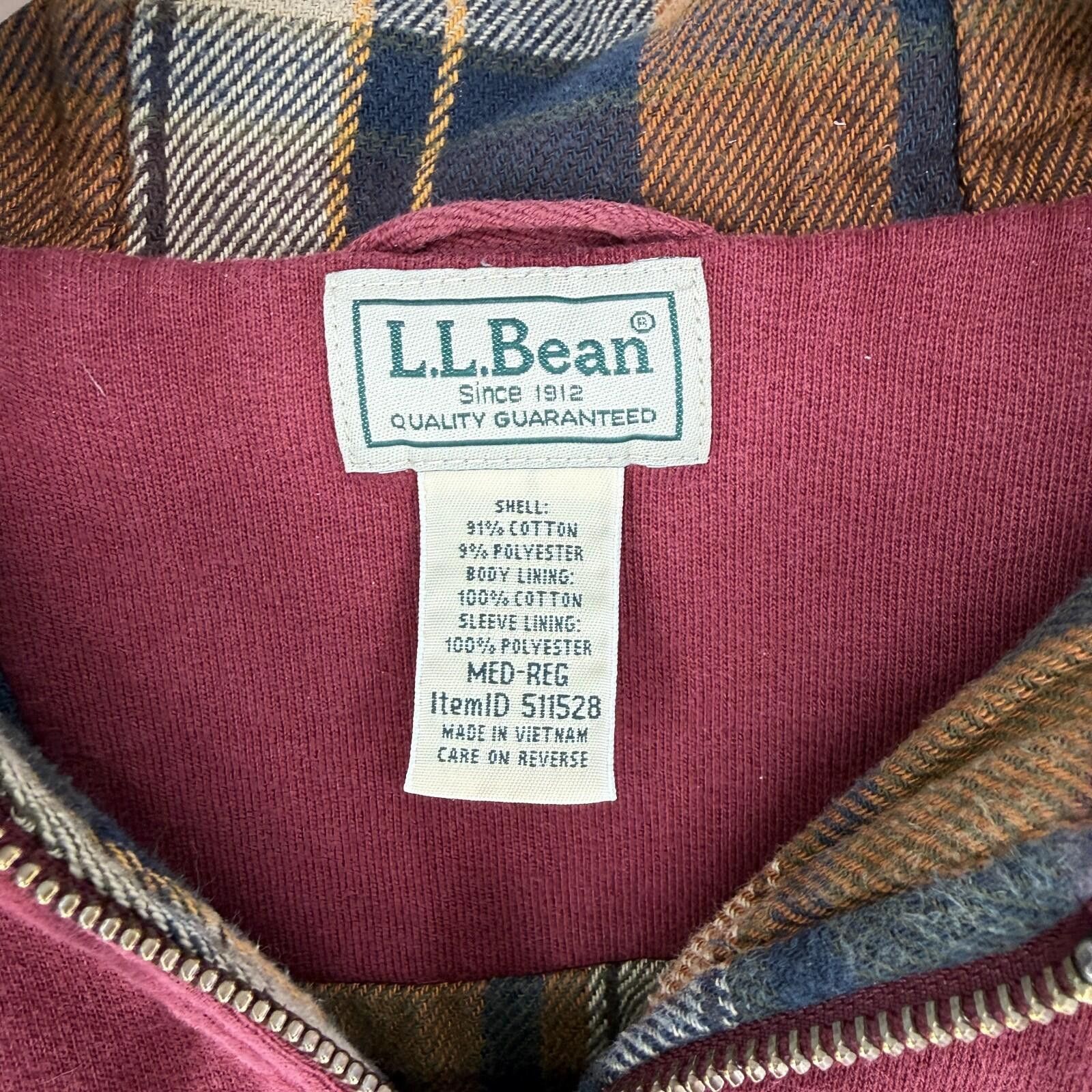 L.L. Bean L.L.Bean Katahdin Iron Works Hoodie Workwear Flannel Mens M Size US M / EU 48-50 / 2 - 3 Thumbnail
