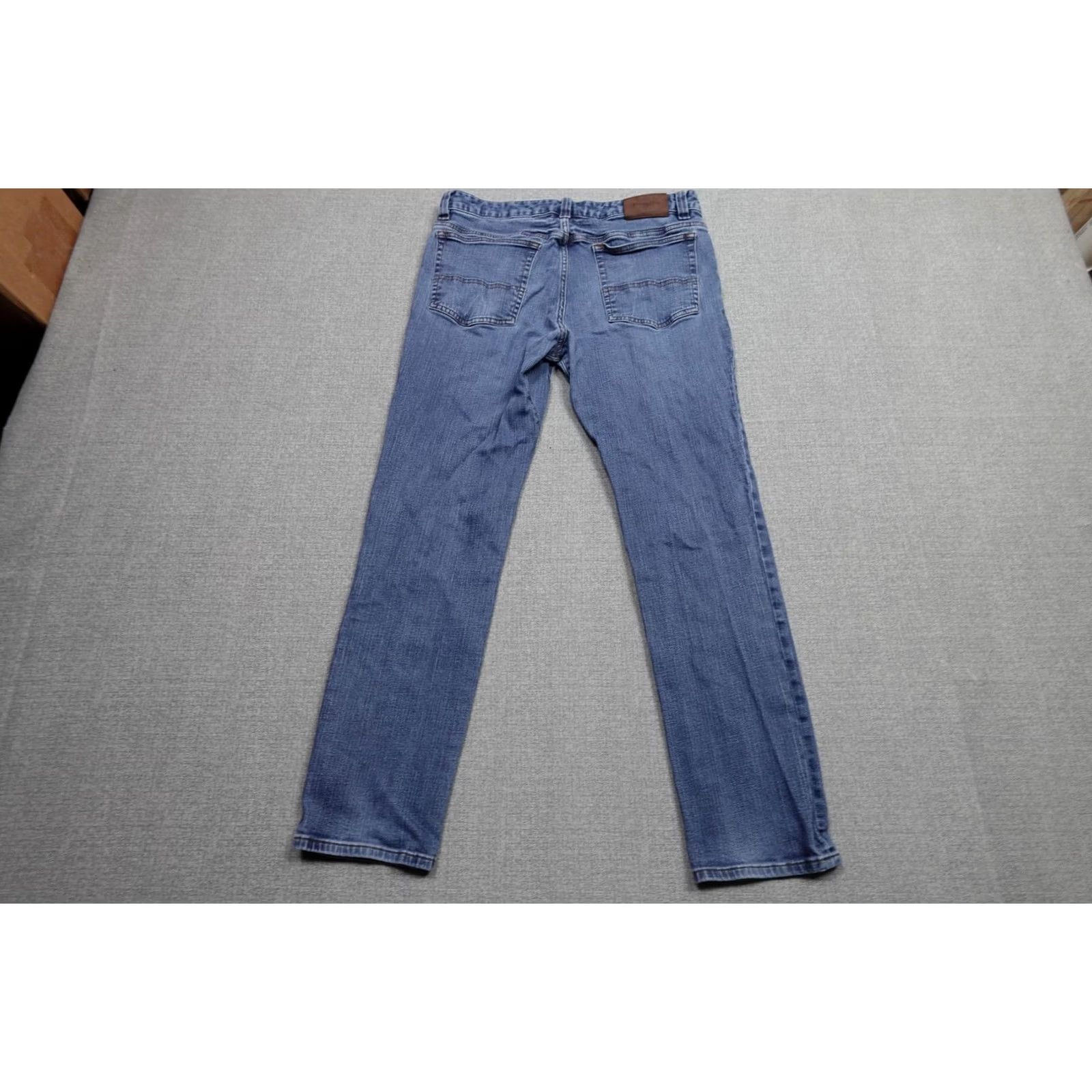 Prana PrAna Slim Jeans Mens 32x30 Blue Medium Denim Straight Pants 5-Pocket Zip Fly Logo Patch Casual Size US 32 / EU 48 - 4 Thumbnail
