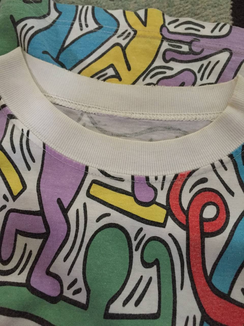 Keith Haring Vtg, KEITH HARING ART FULL PRINT Size US M / EU 48-50 / 2 - 3 Thumbnail