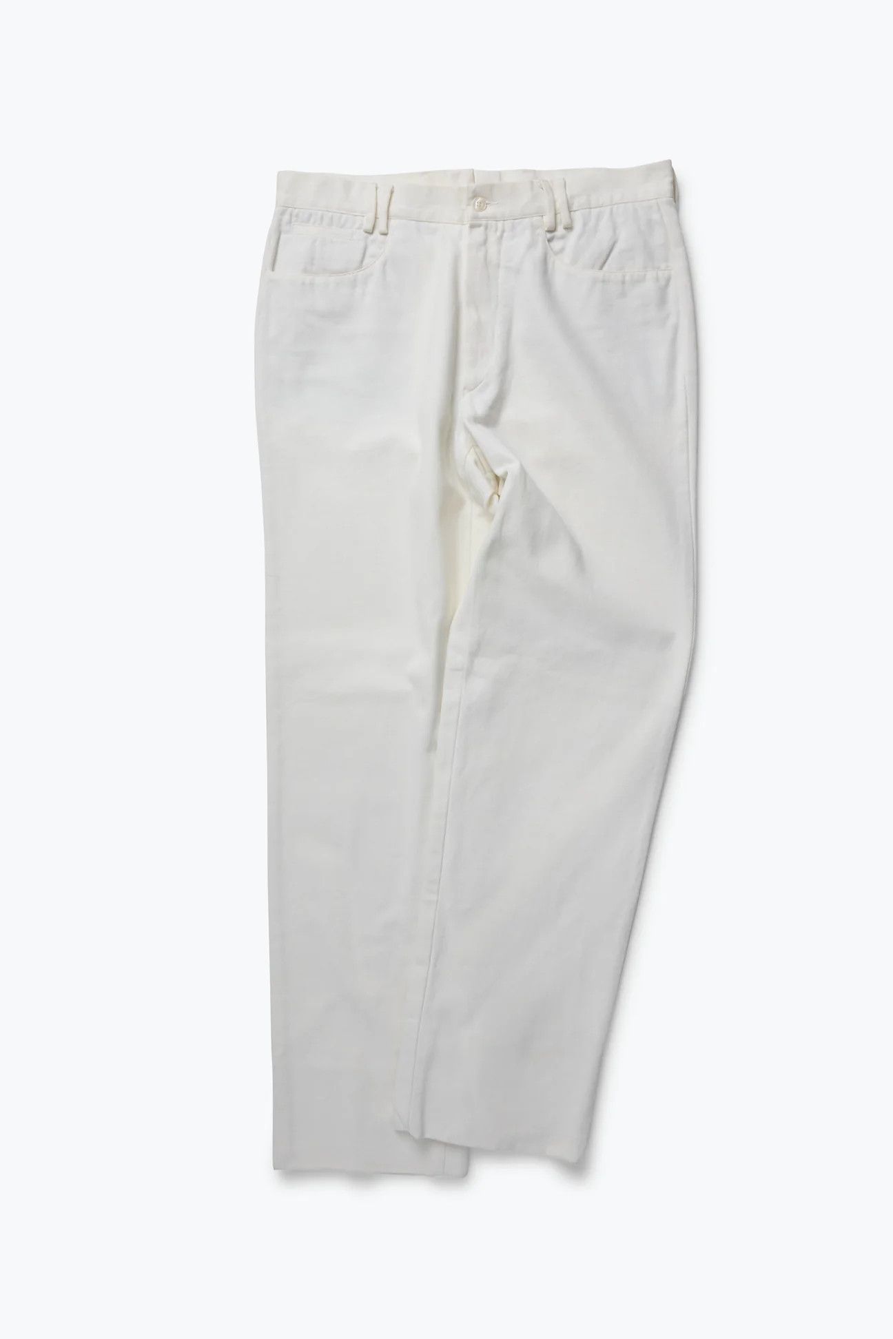 Stoffa Jean Front Trouser Ivory Basketweave Cotton Size US 34 / EU 50 - 1 Thumbnail