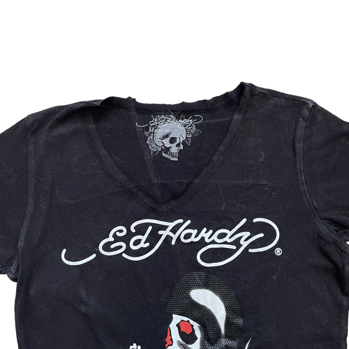 Christian Audigier × Ed Hardy × Vintage VINTAGE Y2K ED HARDY CHRISTIAN AUDIGIER BIKE T-SHIRT Size XS / US 0-2 / IT 36-38 - 3 Thumbnail
