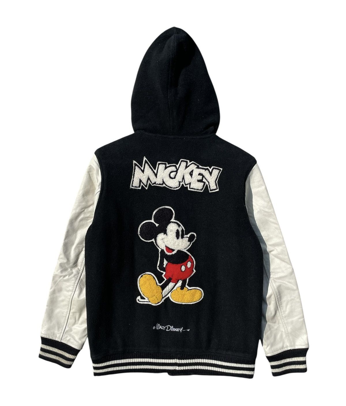 Disney RARE🔥 Walt Disney Mickey Mouse Varsity Leather Sleeve Size US M / EU 48-50 / 2 - 1 Thumbnail