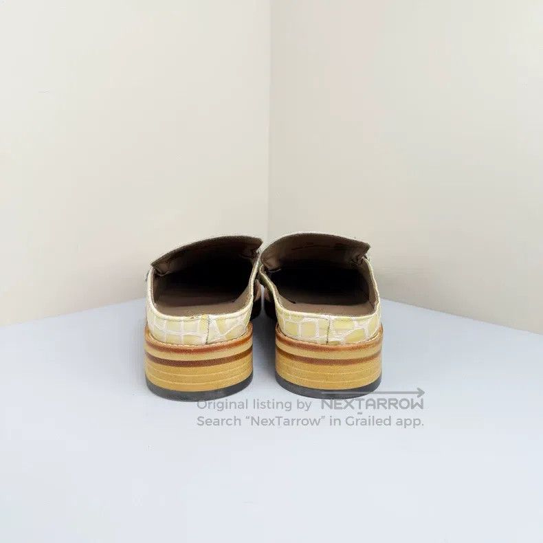 Martine Rose Martine Rose Cream-coloured crocodile chain square toe loa Size US 6 / EU 39 - 3 Thumbnail