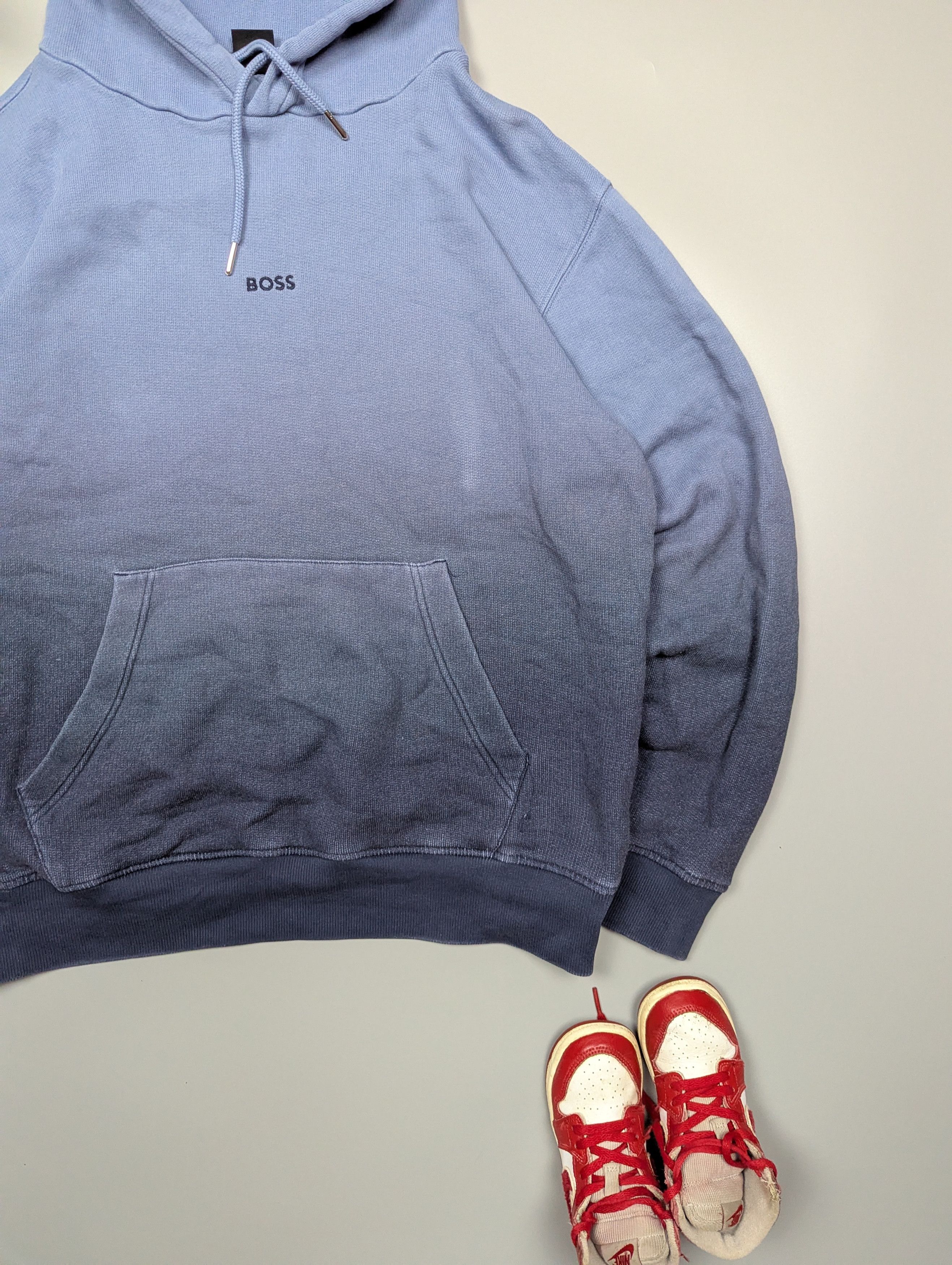 Hugo Boss Hugo Boss Men’s Gradient Dye Cotton Terry Distressed Hoodie Size US XL / EU 56 / 4 - 3 Thumbnail