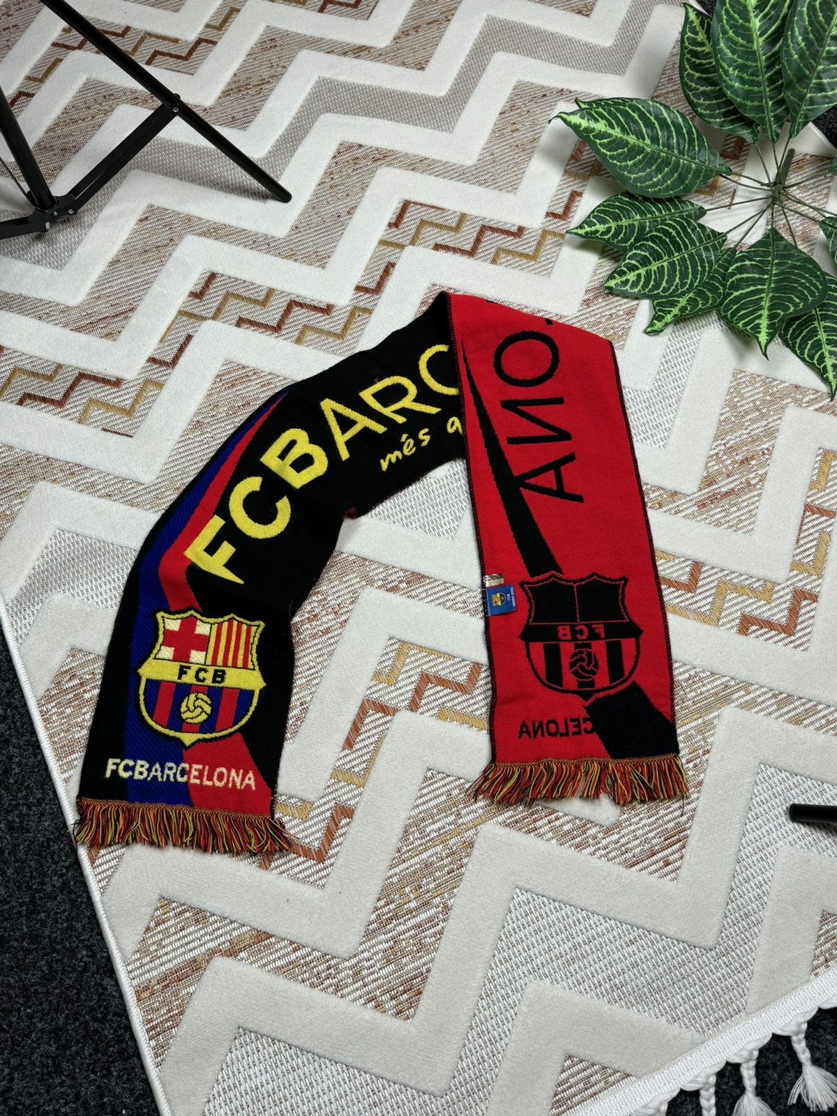 Vintage Vintage Scarf F C Barcelona Football Y2K hype Size ONE SIZE - 2 Thumbnail
