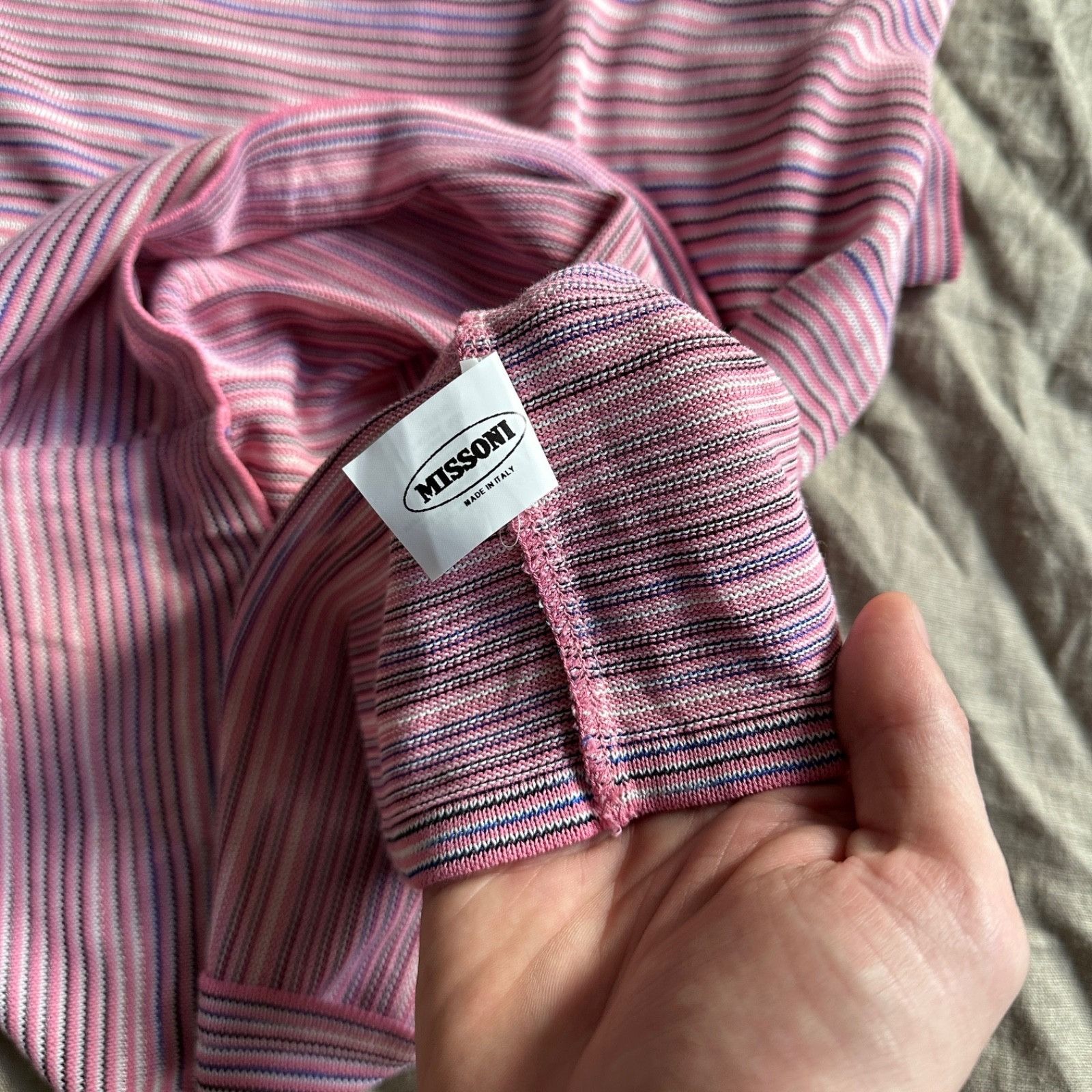 Missoni Missoni Sport Vintage Knit Rayon T-Shirt Striped 9384AC Size US M / EU 48-50 / 2 - 4 Thumbnail