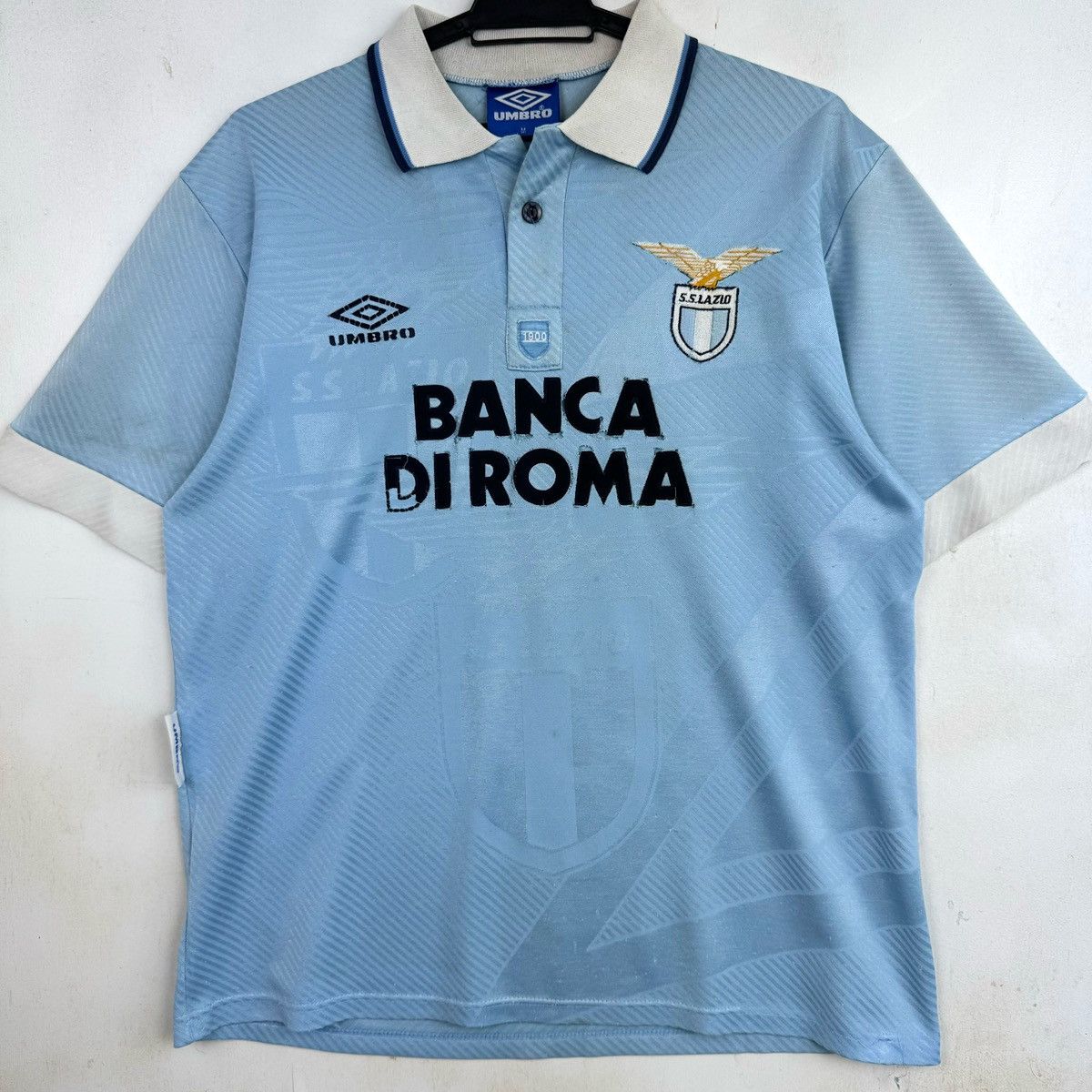 Umbro × Vintage Vintage 90s SS Lazio Banca Di Roma Jersey 1994-1995 Size US M / EU 48-50 / 2 - 2 Thumbnail