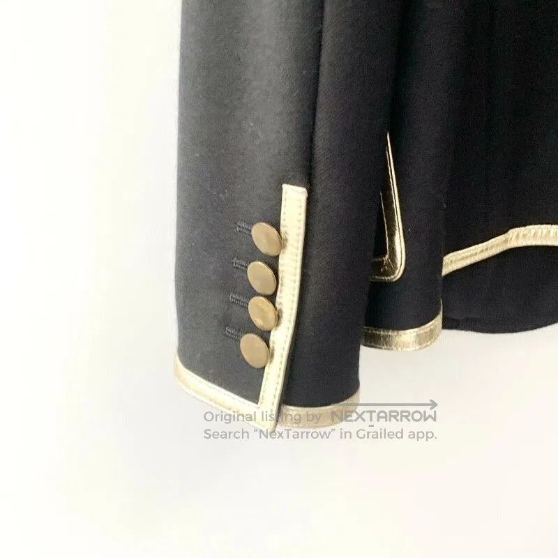 Saint Laurent Paris Saint Laurent Black Gold Trim Blazer. Size S / US 4 / IT 40 - 4 Thumbnail