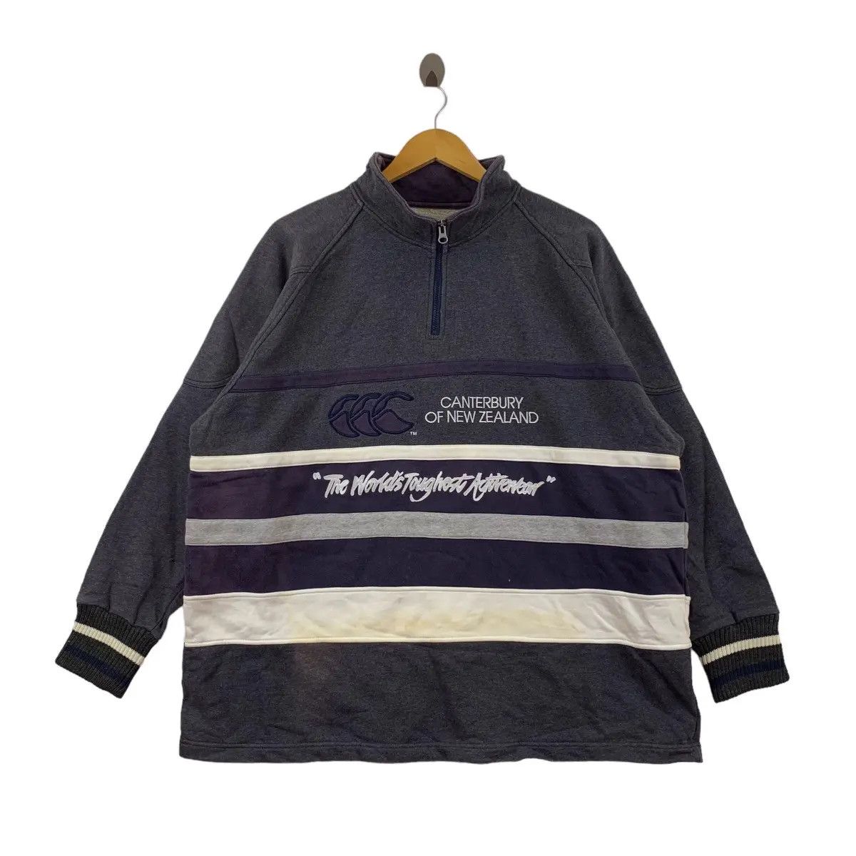 Canterbury of New Zealand Vintage CANTERBURY NEW ZEALAND Toughest Rugby Sweatshirt Size US XL / EU 56 / 4 - 1 Thumbnail