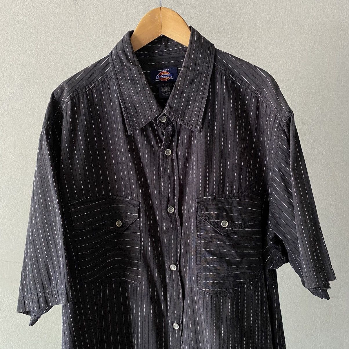 Dickies Dickies Black Shirt with White and Black Stitched Stripes Size US XXL / EU 58 / 5 - 3 Thumbnail