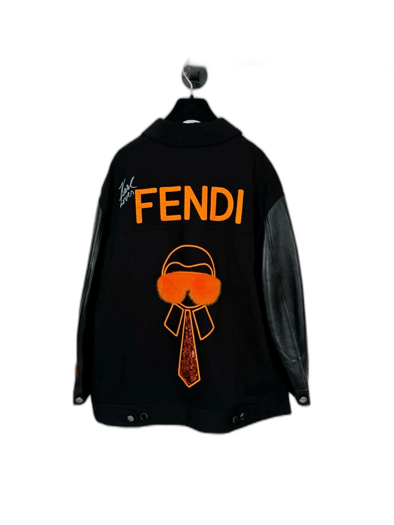 Fendi Fendi Jacket with Unique Orange Design Size L / US 10 / IT 46 - 1 Thumbnail