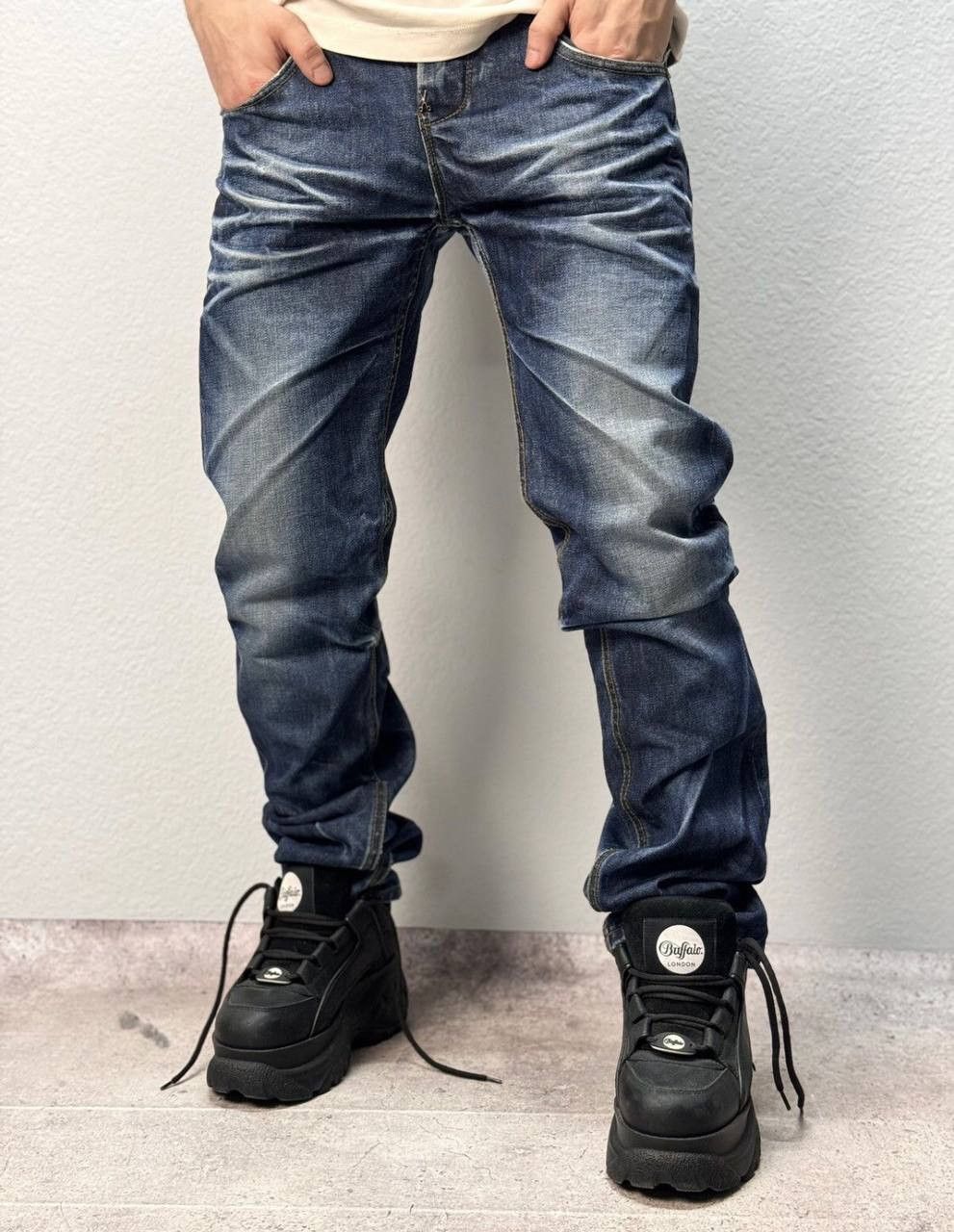 Tornado Mart Takeshy Kurosawa Sequin Logo Denim Pants Vintage Size US 32 / EU 48 - 2 Thumbnail