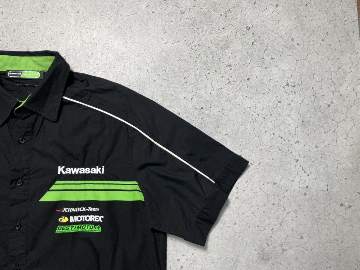 NASCAR Vintage Kawasaki Racing Team Short Sleeve Button Shirt Y2K Size US XL / EU 56 / 4 - 4 Thumbnail