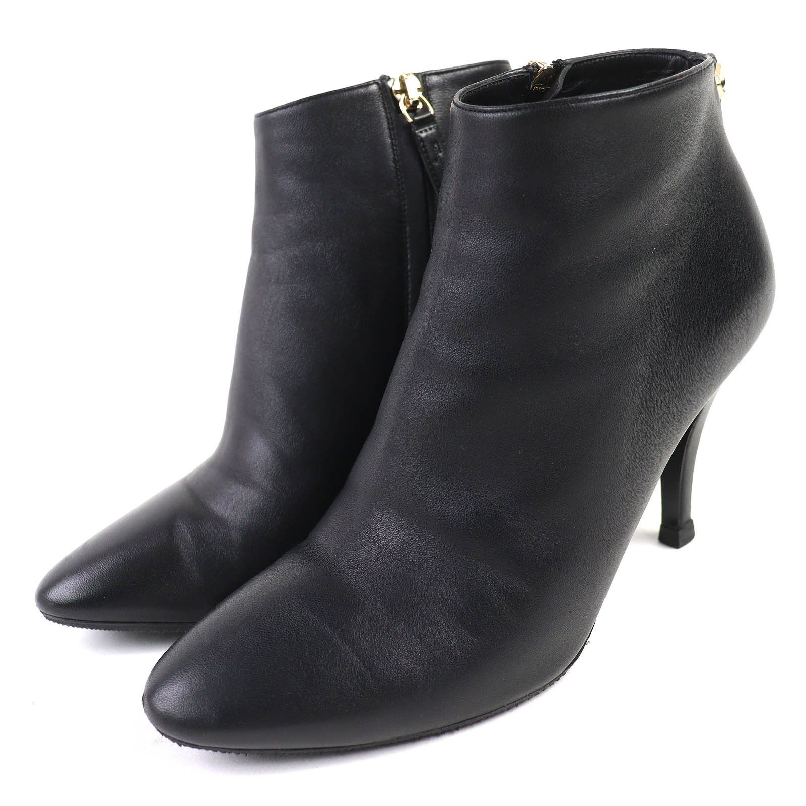 Salvatore Ferragamo Salvatore Ferragamo Joan Gancini Leather Ankle Boot Leather Shoes DUTY FREE for USA