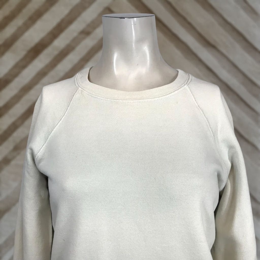 Madewell MADEWELL RIVET & THREAD WOMEN'S XS IVORY LONG SLEEVE CREW NECK SWEATSHIRT Size XS / US 0-2 / IT 36-38 - 1 Thumbnail