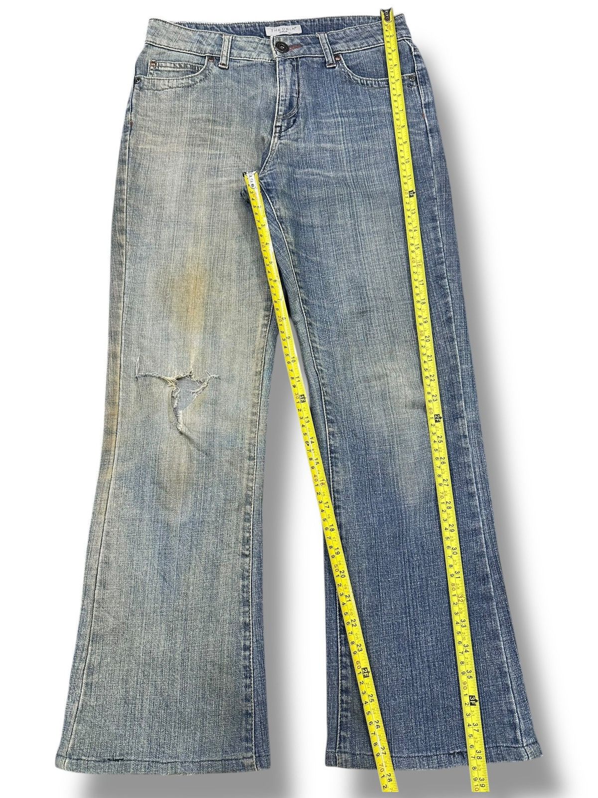 Japanese Brand Vintage Theoria Jeans With Flare Wideleg Style Faded Wash Size US 30 / EU 46 - 12 Thumbnail