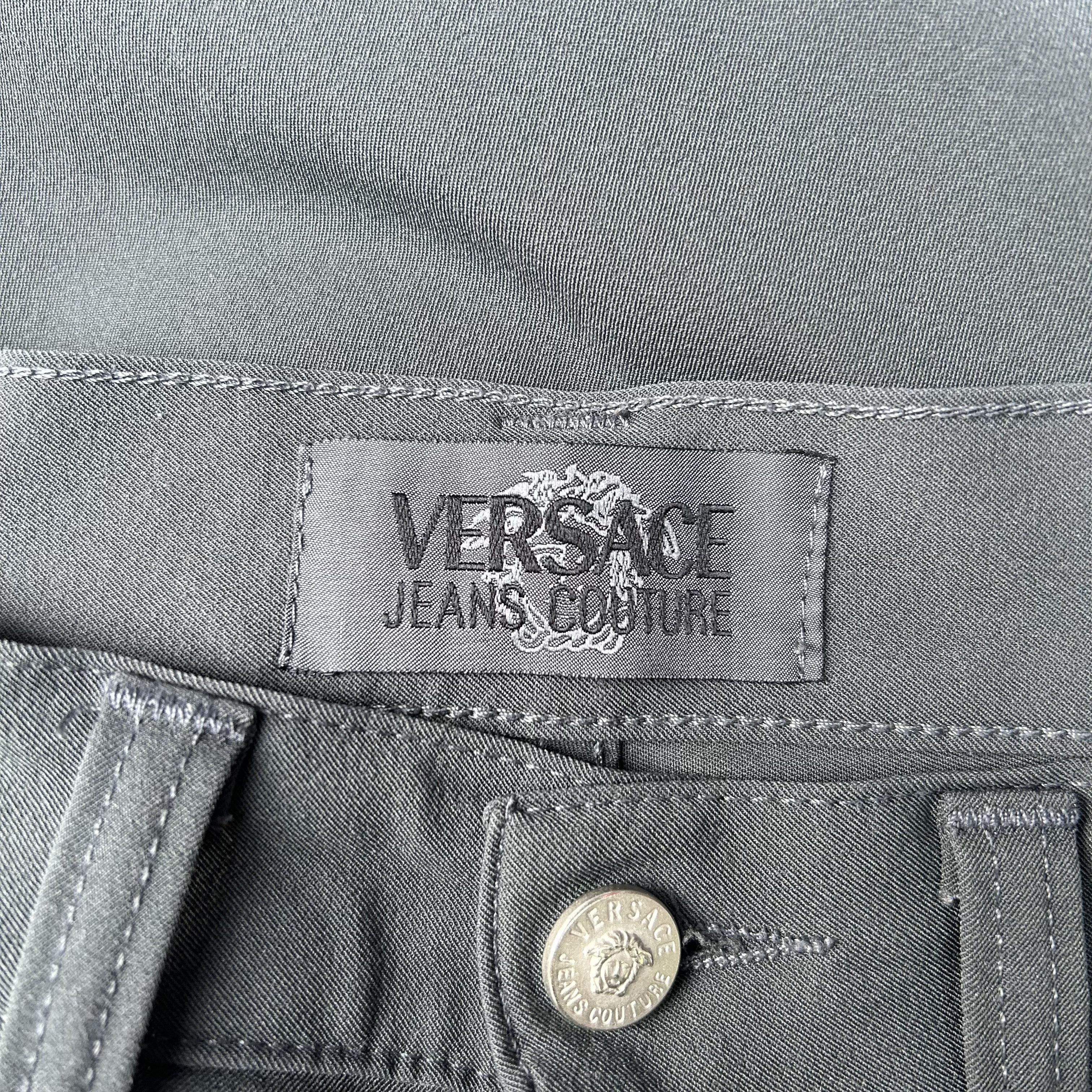 Versace Vintage Versace Grey/Green Trousers Pants Size US 34 / EU 50 - 6 Thumbnail