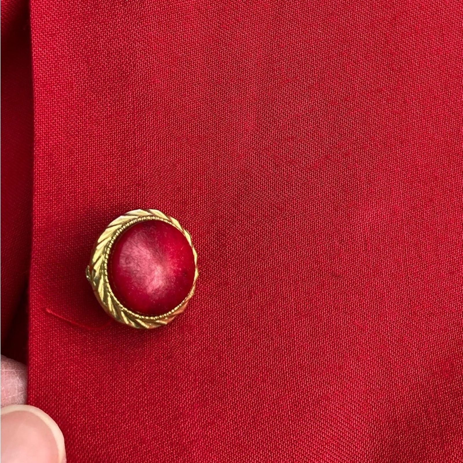 Vintage VTG Scarlet Red Blouse New Wave PRH Basics Valentines M Size M / US 6-8 / IT 42-44 - 4 Thumbnail