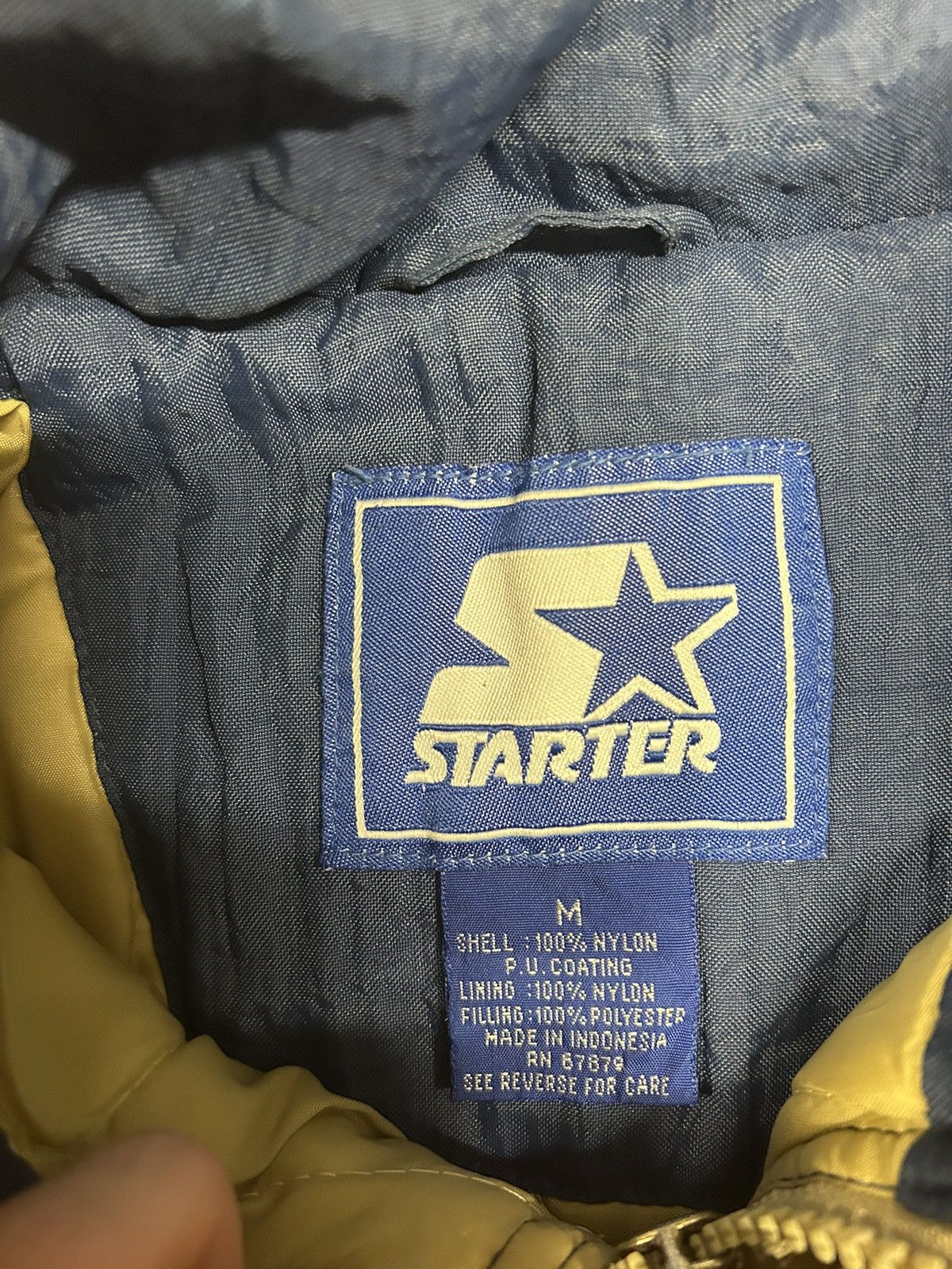 Starter × Vintage Crazy Vintage 90s Navy notre Dame University Starter Jacket Size US S / EU 44-46 / 1 - 3 Thumbnail