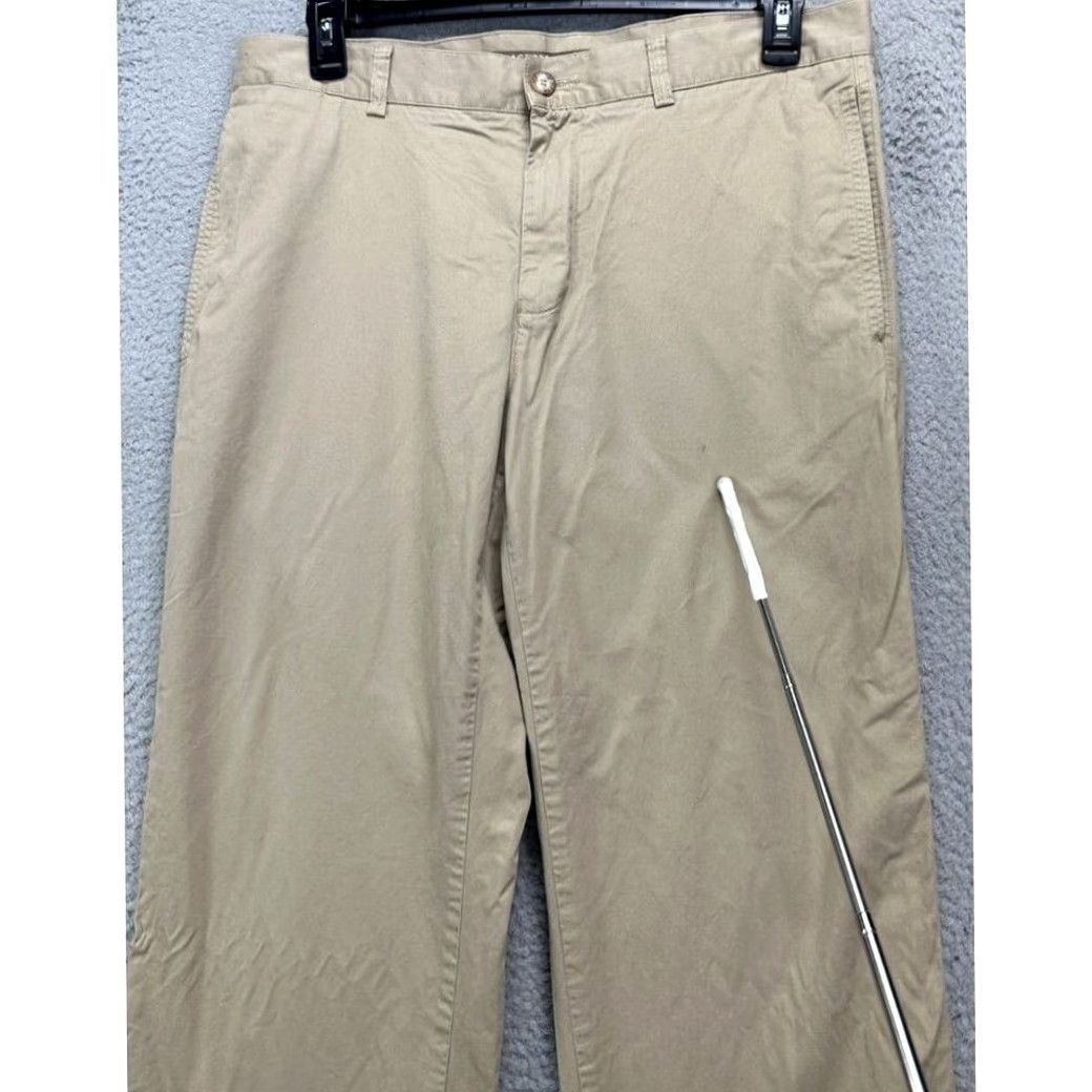 Lacoste Lacoste Khaki Pants Mens 46 Tan Chino Straight Leg Flat Front Pockets Casual Preppy Size US 30 / EU 46 - 7 Thumbnail