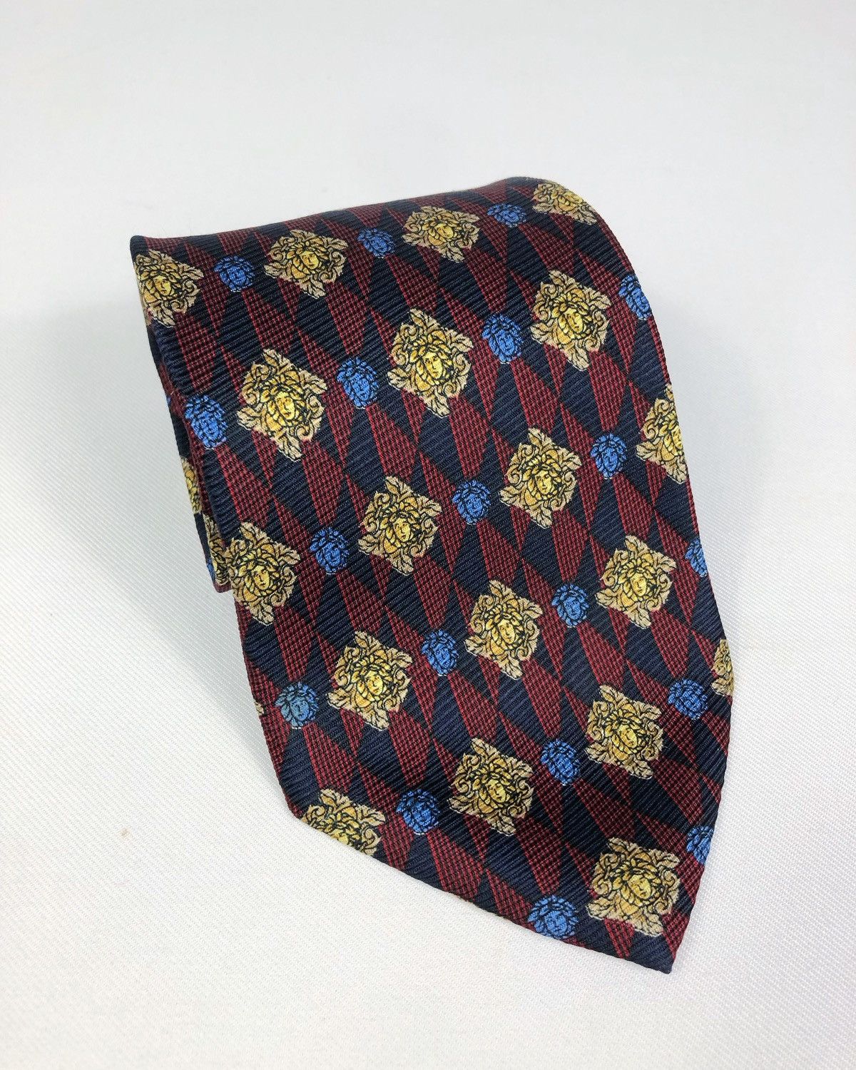 Versace Vtg Gianni Versace Medusa Monogram Silk Tie Made in Italy Size ONE SIZE - 1 Thumbnail