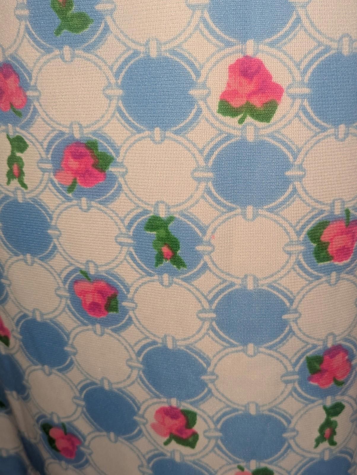 Handmade VTG 60s Handmade GoGo Mod Rose Print Maxi Dress Size XS / US 0-2 / IT 36-38 - 9 Thumbnail