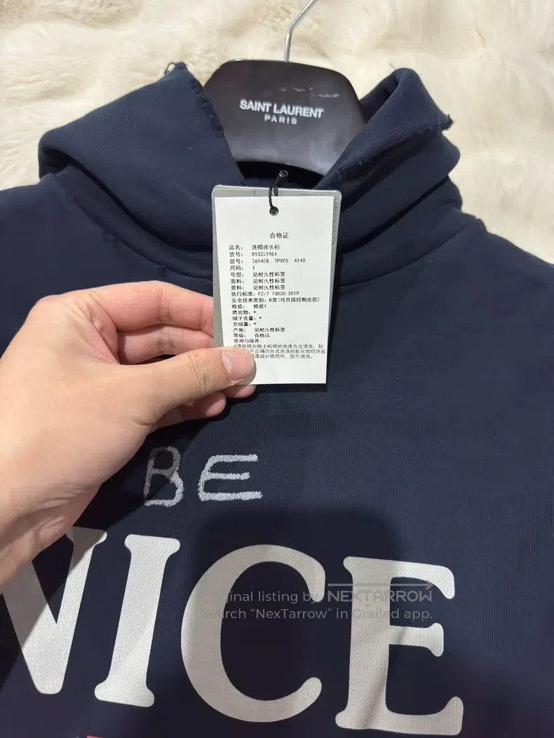 Balenciaga Balenciaga Loose long-sleeve hooded sweatshirt Size US S / EU 44-46 / 1 - 4 Thumbnail