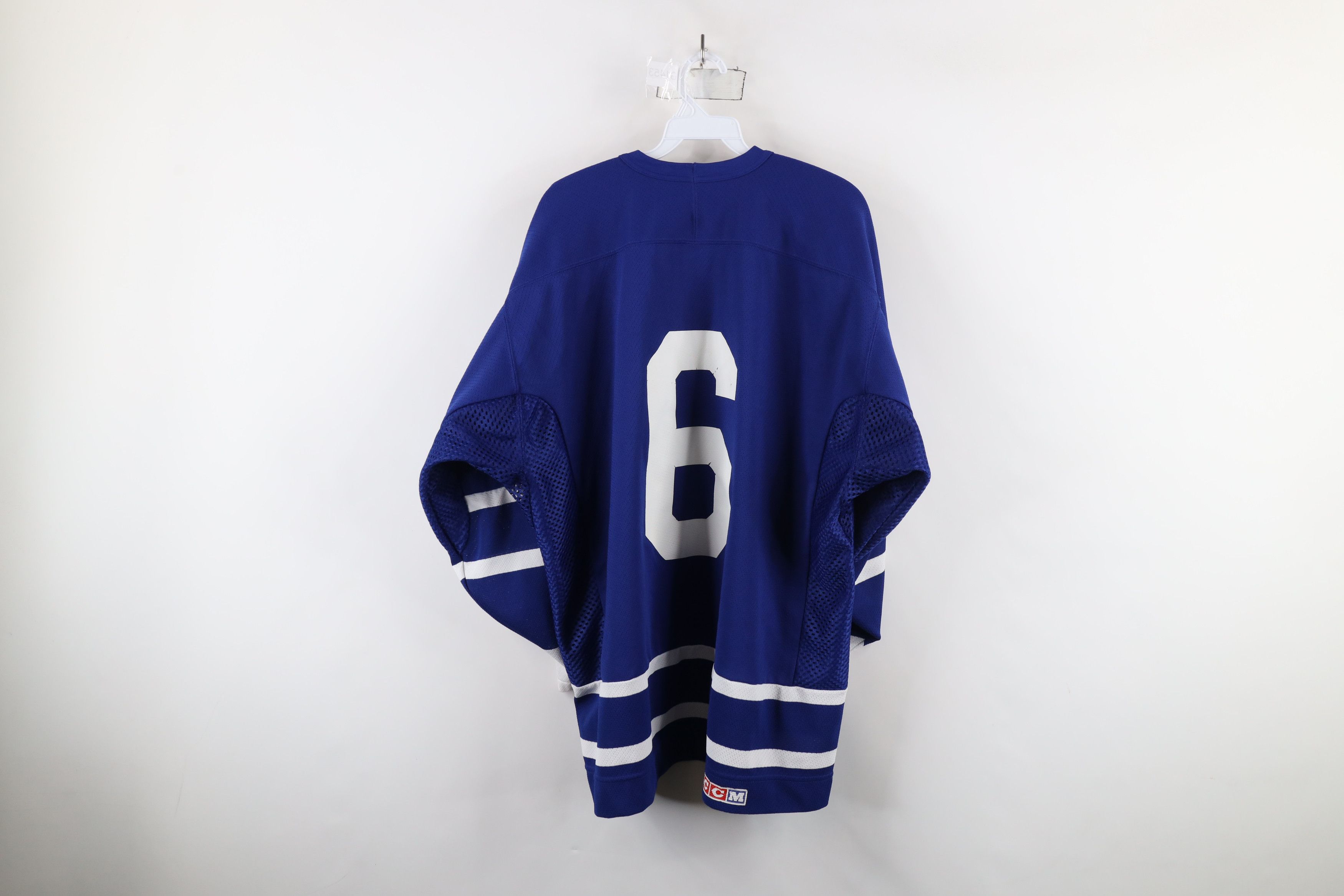 Vintage Vintage 90s CCM English Old Time Hockey Jersey Blue White Size US XL / EU 56 / 4 - 11 Thumbnail