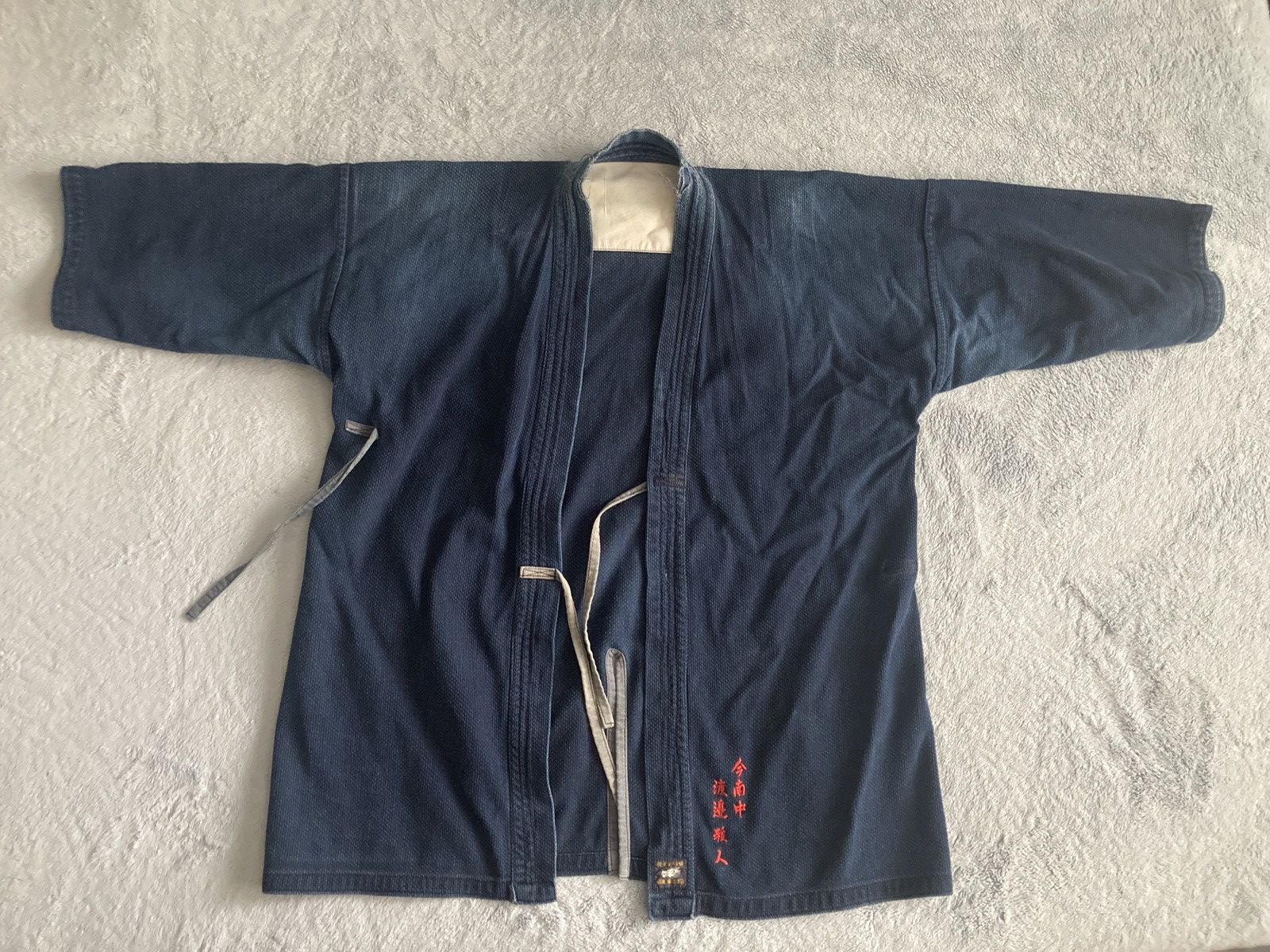 Vintage Distressed Denim Kimono Size US L / EU 52-54 / 3 - 1 Thumbnail