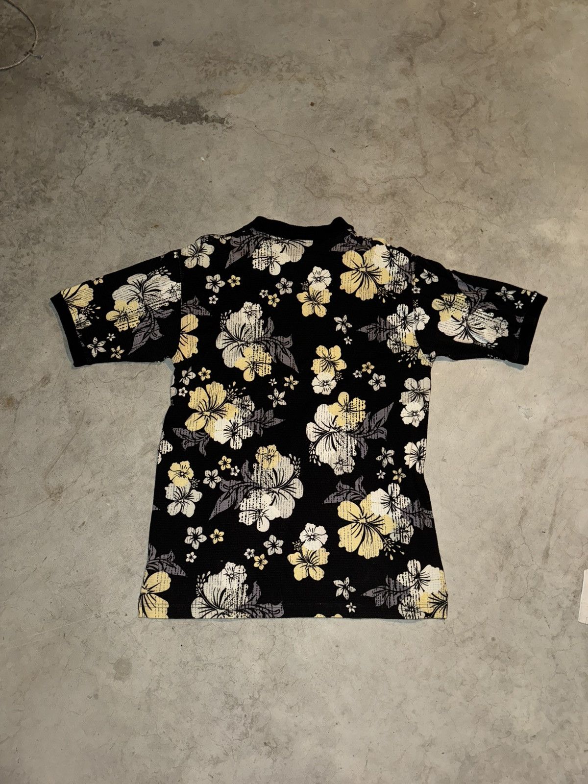 Ocean Pacific Vintage Y2K Ocean Pacific Hawaiian Waffle Knit Floral Polo Size US M / EU 48-50 / 2 - 2 Thumbnail