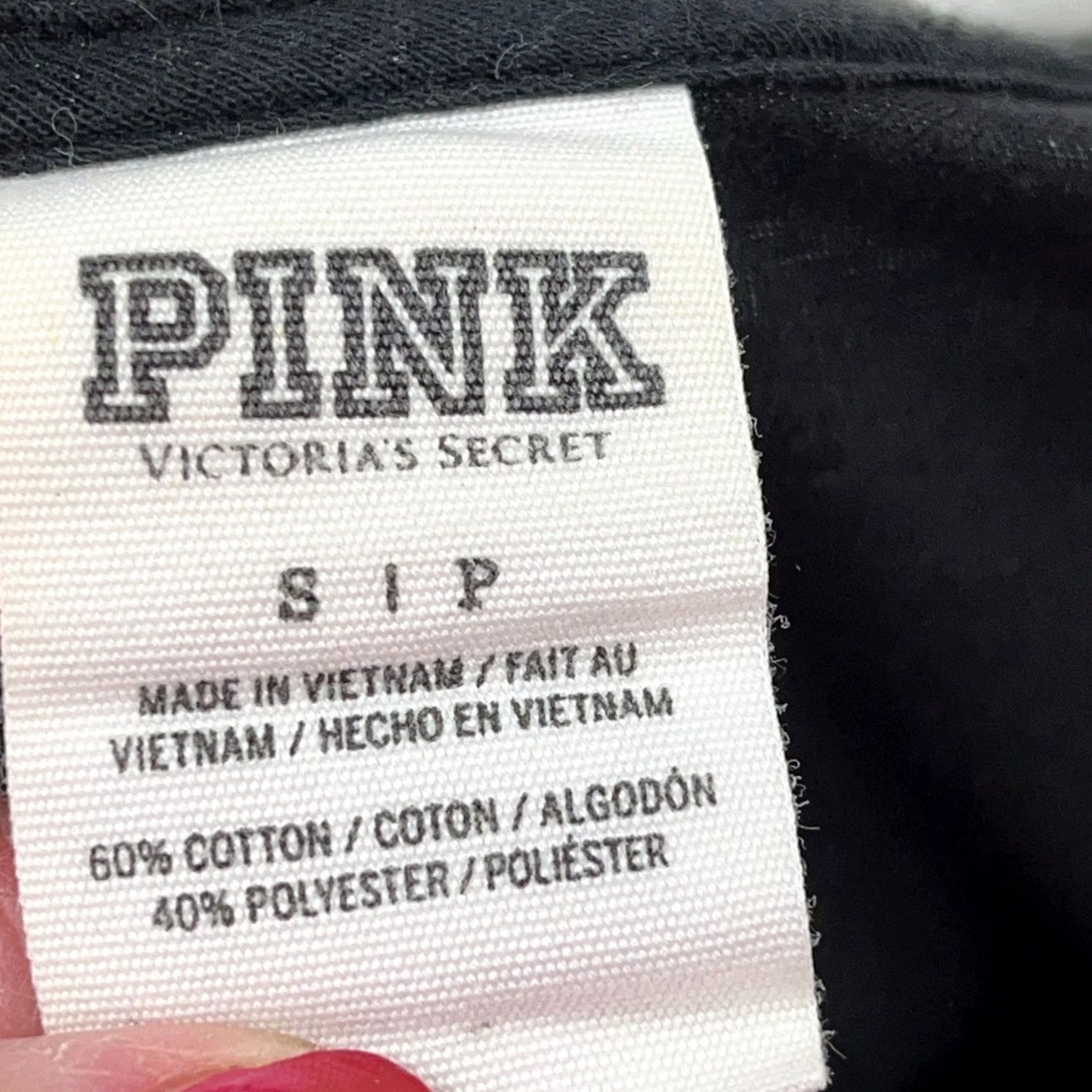 Victoria's Secret Victoria's Secret Shirt Women Small Black Tee Sequin Glow Love PINK Size S / US 4 / IT 40 - 4 Thumbnail