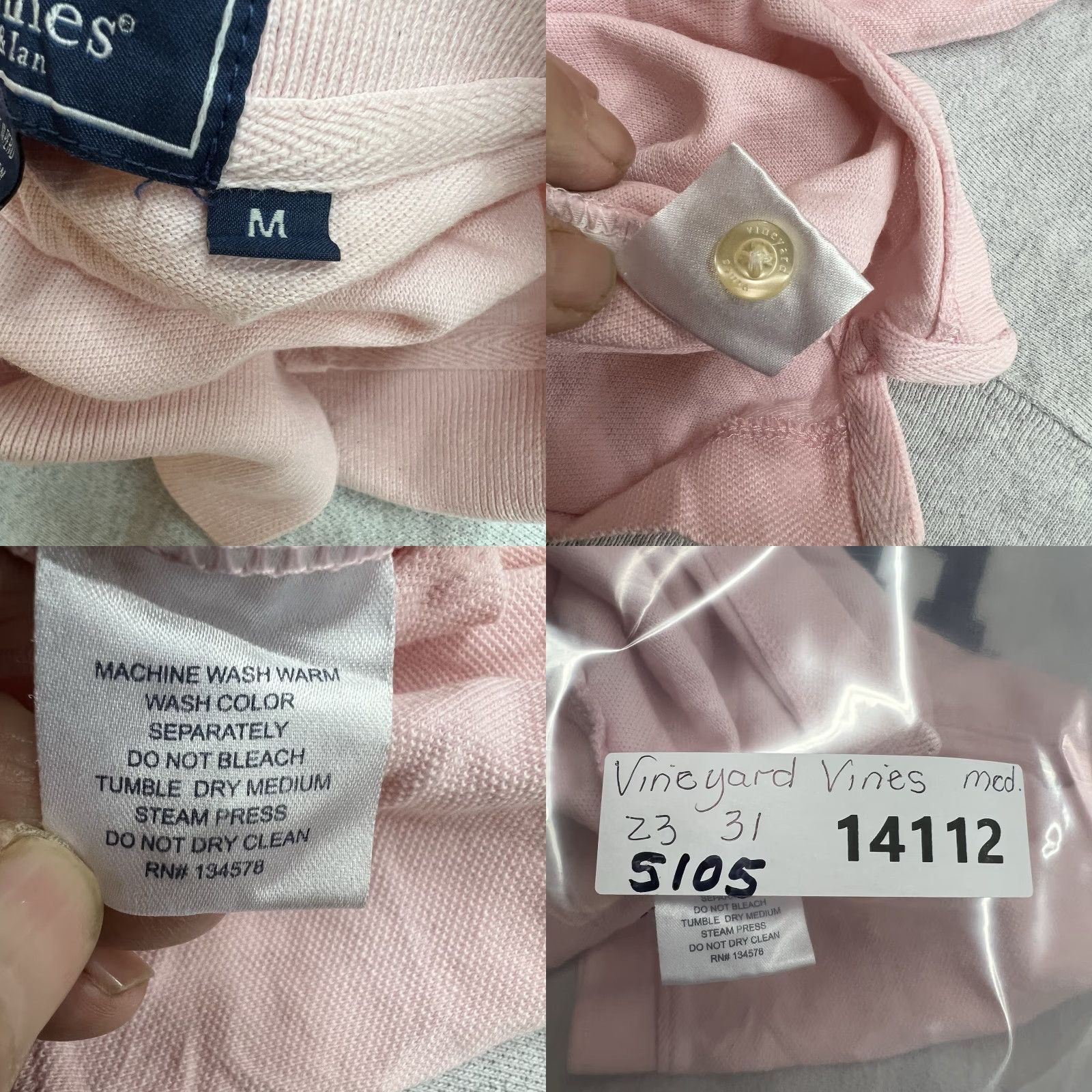 Vineyard Vines Vineyard Vines Polo Shirt Mens M Pink Short Sleeve 100% Cotton Knit Embroidered Logo Size US M / EU 48-50 / 2 - 8 Thumbnail
