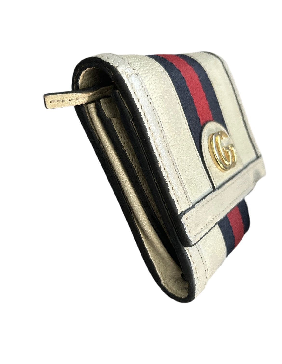 Gucci Gucci GG Striped Leather Zippy Wallet Size ONE SIZE - 7 Thumbnail