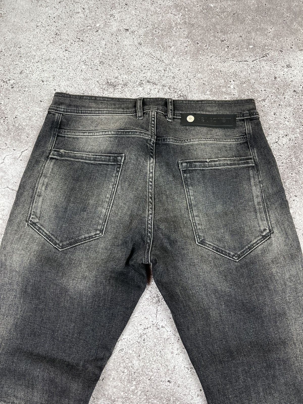 Neil Barrett Neil Barrett Black Skinny Fit Regular Rise Denim Pants Size US 31 - 4 Thumbnail
