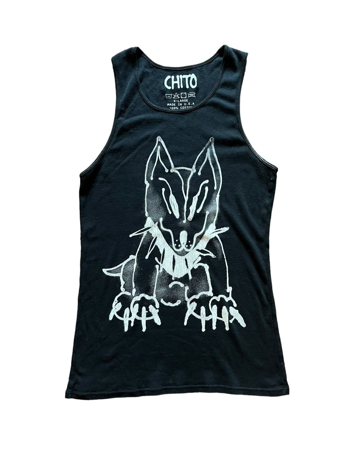 image of Chito Dog Tank Top in Black, Men's (Size XL)