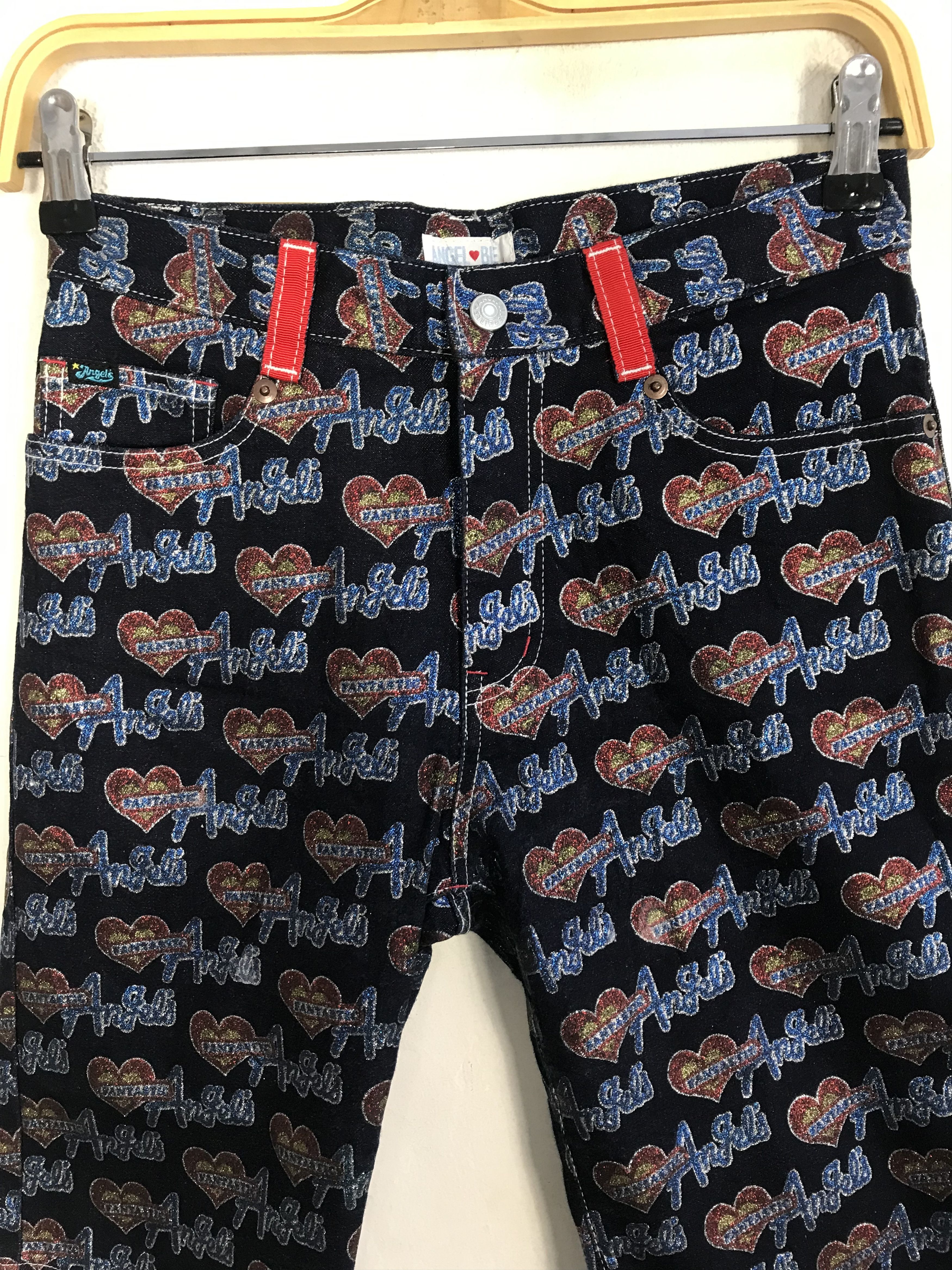 Angel Blue Angel Blue Over Printed Logo Jeans Shorts Pants Size 26" / US 2 / IT 38 - 3 Thumbnail
