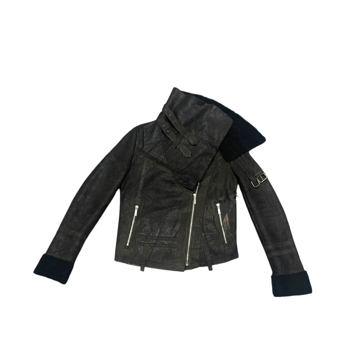 If Six Was Nine Vtg Rick Owen Inspired Avantgarde Sheepskin Leather Jacket Size US S / EU 44-46 / 1 - 1 Thumbnail