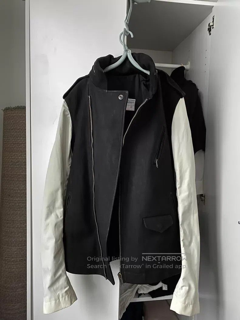 Rick Owens Rick Owens Black and white patchwork leather jacket Size US L / EU 52-54 / 3 - 9 Thumbnail