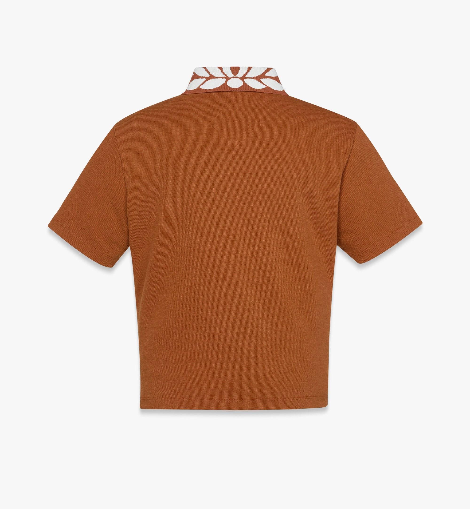 MCM o1mt1gz0126 Laurel Piqué Polo Shirt in Brown Size L / US 10 / IT 46 - 5 Thumbnail
