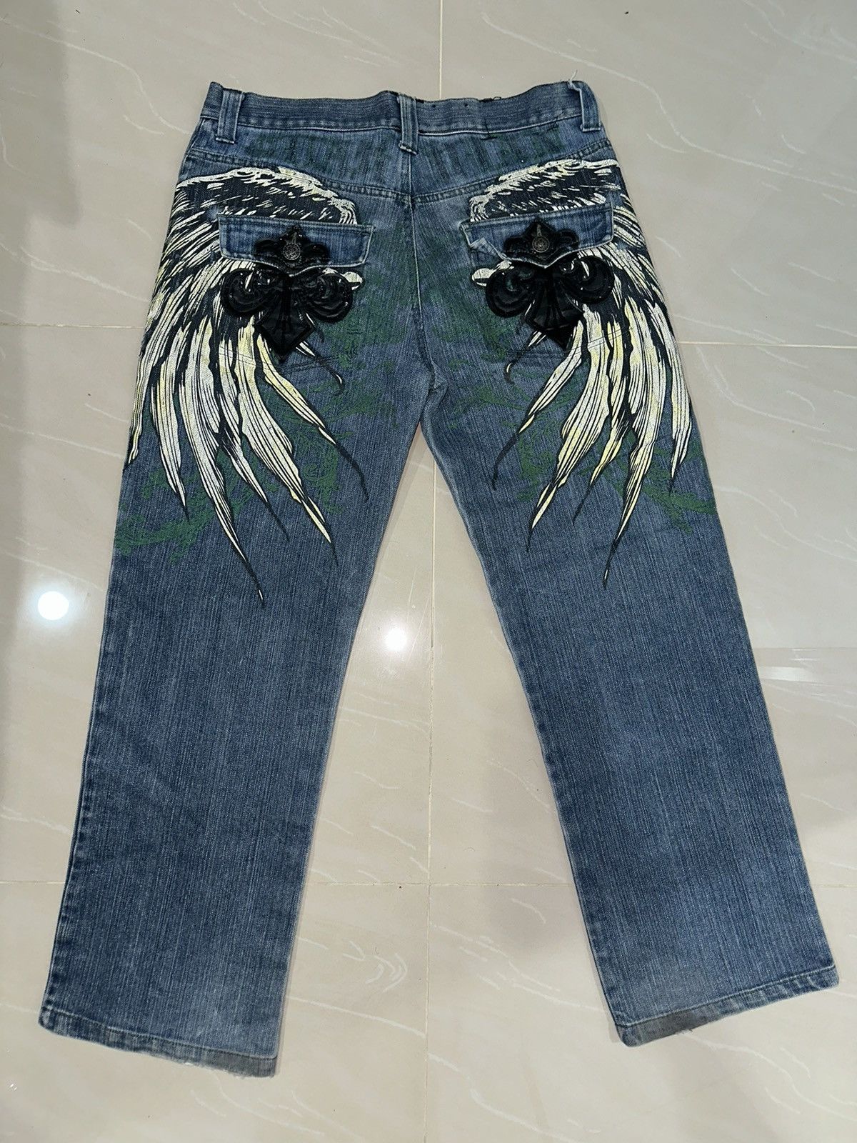 Japanese Brand RawBlue jeans rare design Size US 36 / EU 52 - 2 Thumbnail