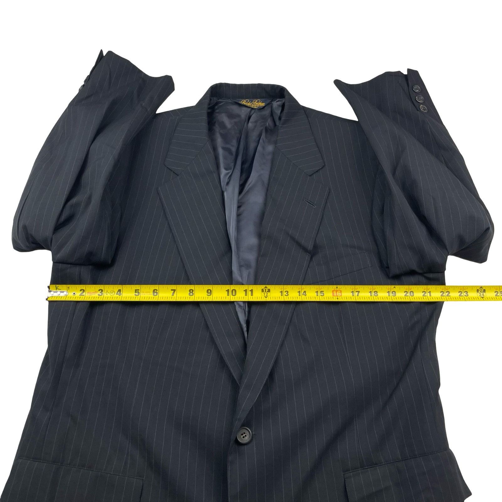 Brooks Brothers Brooks Brothers Golden Fleece Men's 2-Button Blazer Navy Str Size 44R - 8 Thumbnail