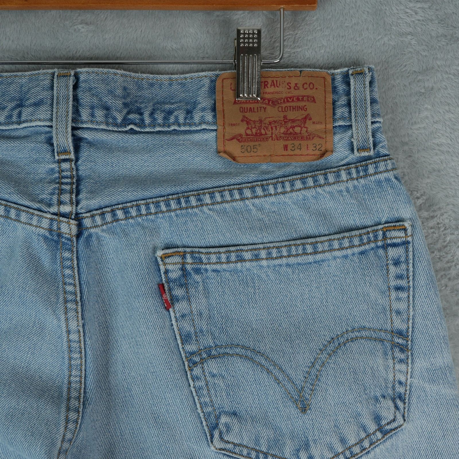 Levi's Vintage Levis 505 Jeans 34x32 Regular Distressed 2003 Y2K Size US 32 / EU 48 - 9 Thumbnail