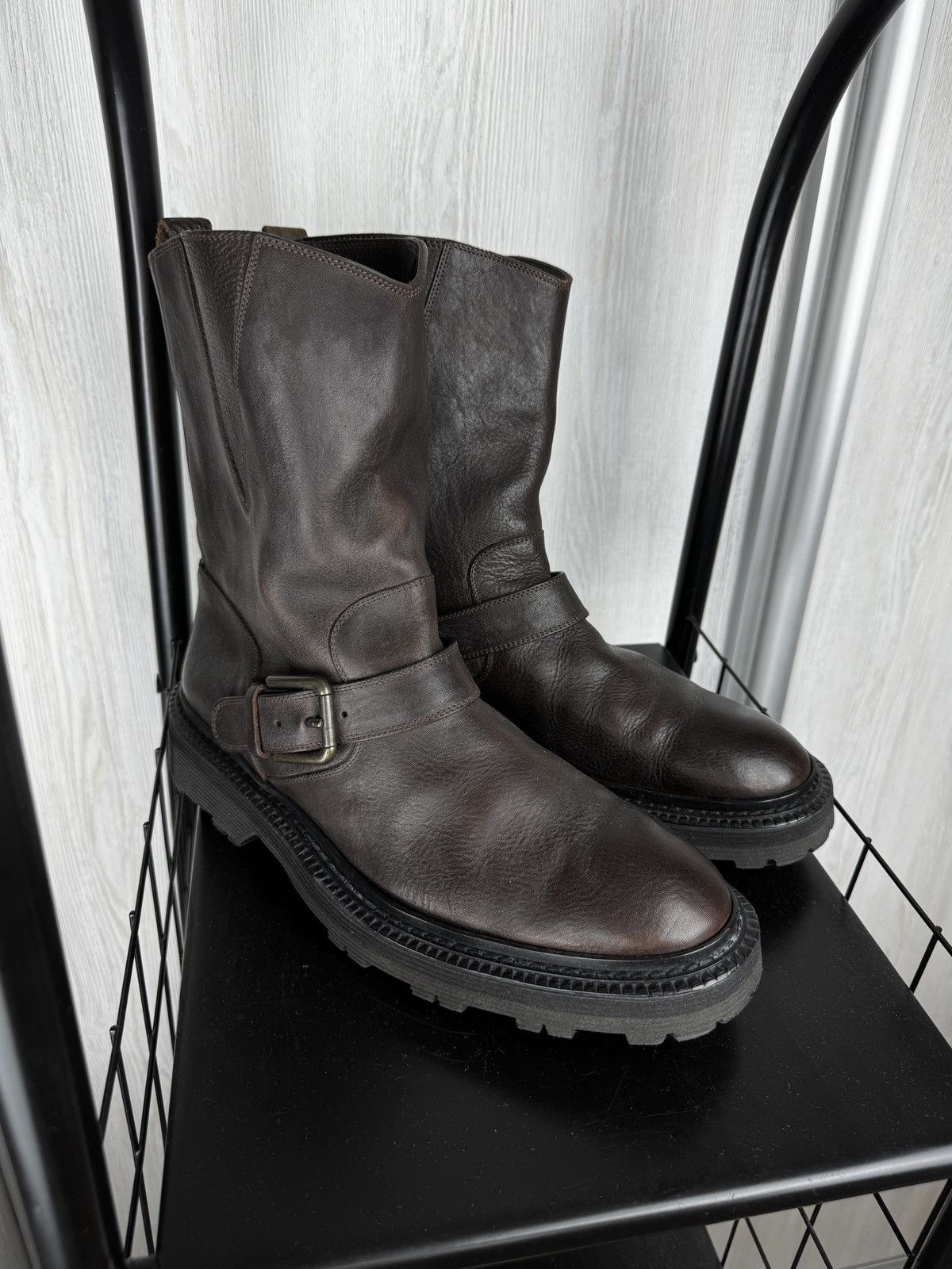 Dolce & Gabbana Dolce & Gabbana Brown Leather Biker Boots men’s size UK 8.5 Size US 9.5 / EU 42-43 - 3 Thumbnail